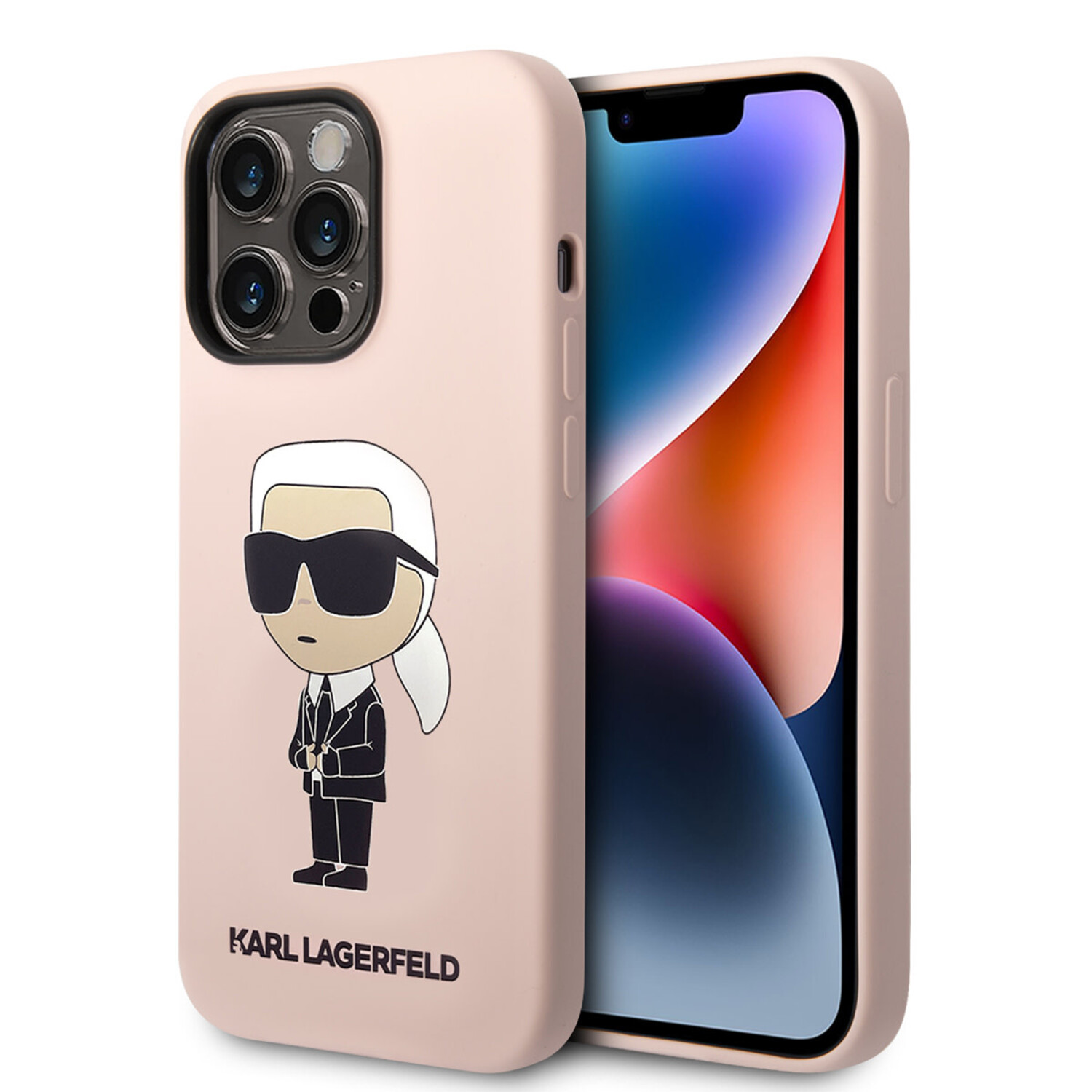 Karl Lagerfeld Karl Lagerfeld iPhone 14 Pro Hardcase-Rückseite - Ikonik NFT Karl - Magsafe Compatible - Rosa