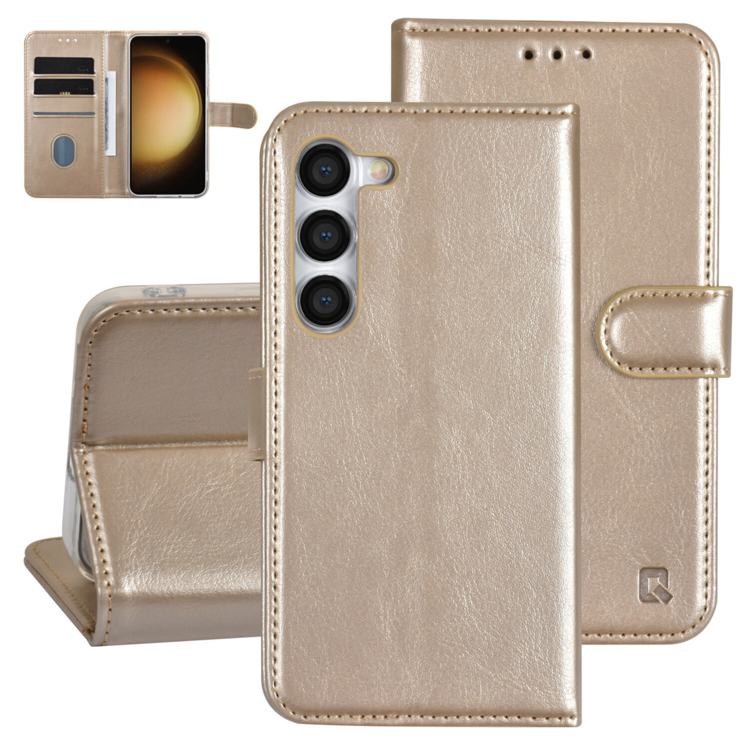 UNIQ Accessory UNIQ Accessory Galaxy S23 Book-Case hul - Kartenhalter für 3 Karten - Magnetverschluss - Gold