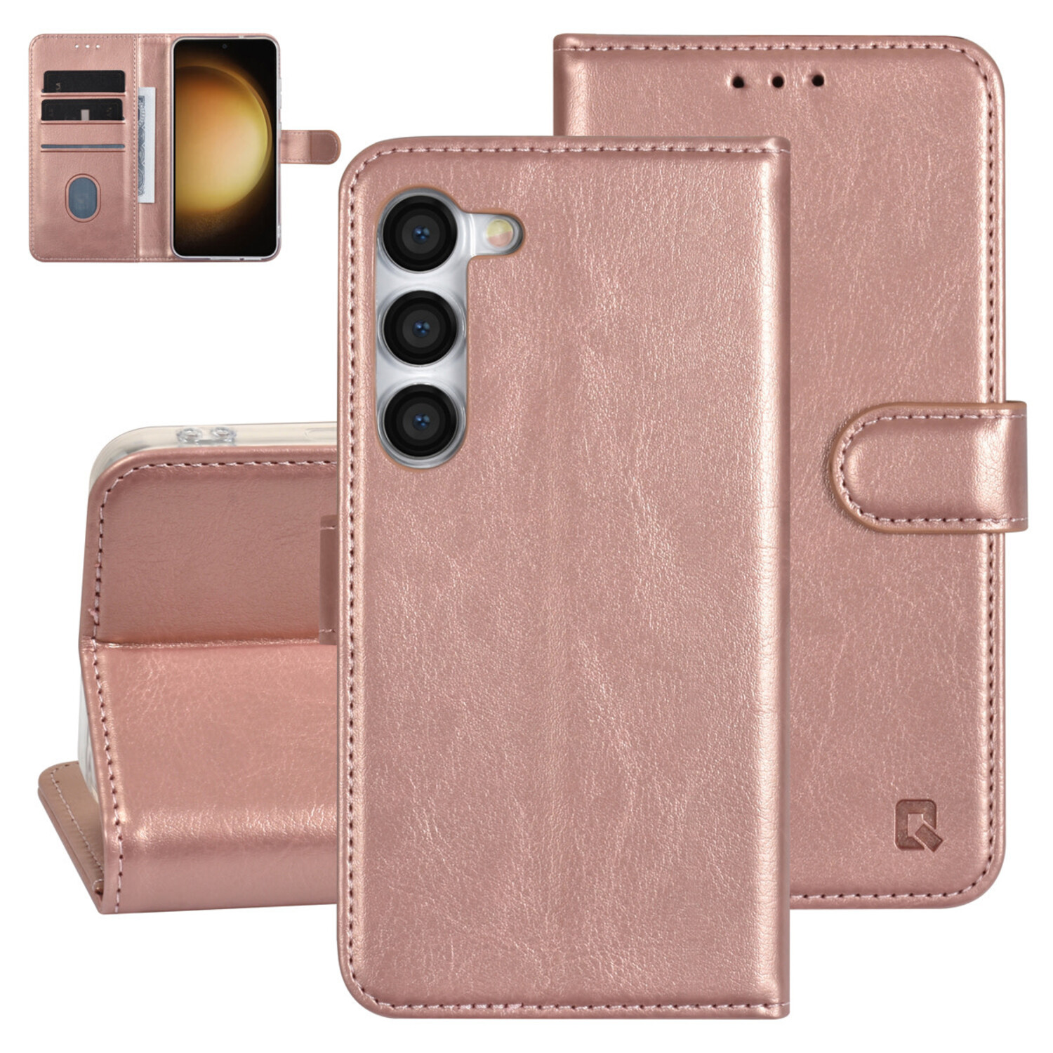 UNIQ Accessory UNIQ Accessory Galaxy S23 Book-Case hul - Kartenhalter für 3 Karten - Magnetverschluss - Rose Gold