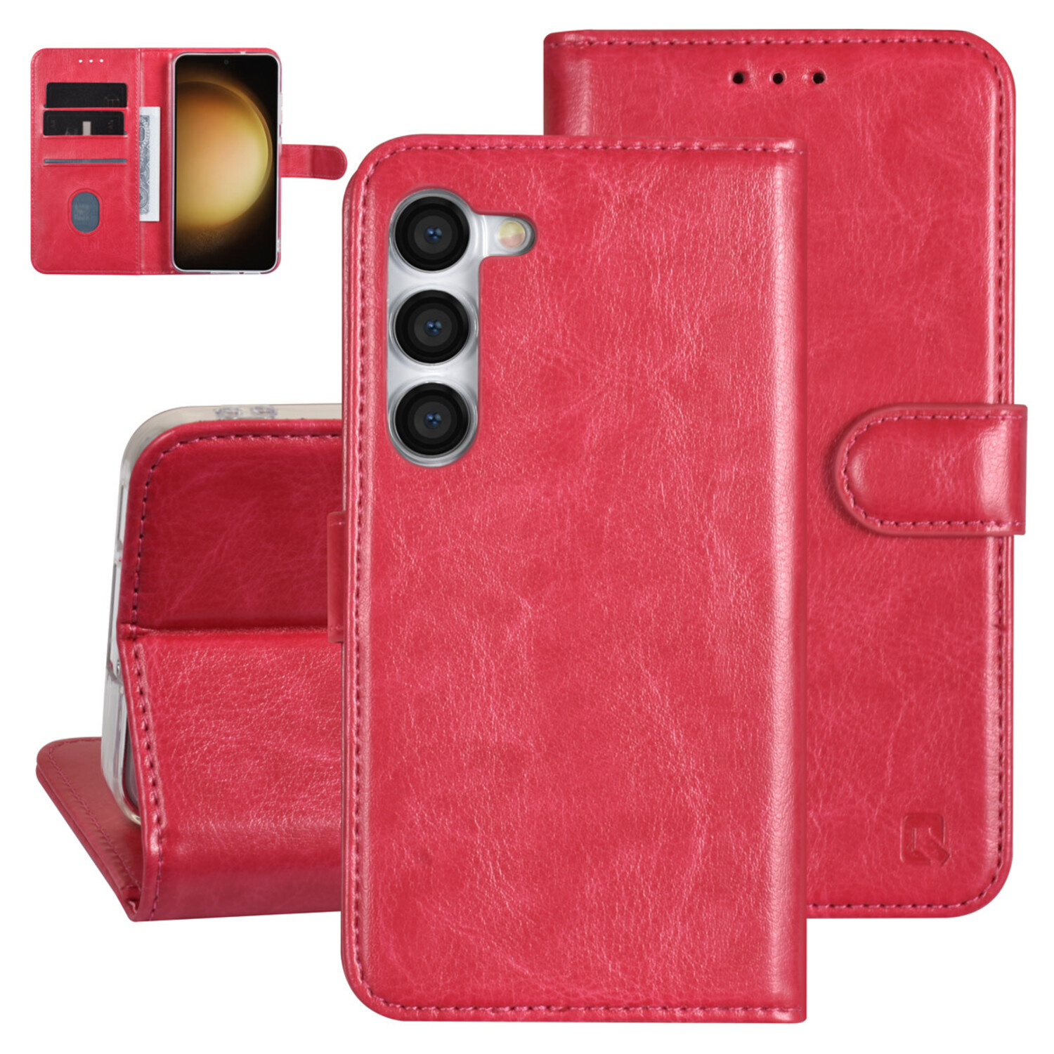 UNIQ Accessory UNIQ Accessory Galaxy S23 Book-Case hul - Kartenhalter für 3 Karten - Magnetverschluss - Hot Pink
