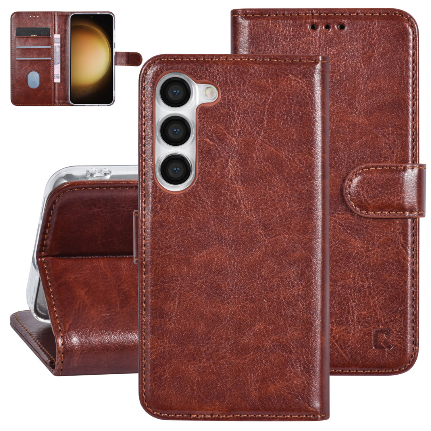 UNIQ Accessory UNIQ Accessory Galaxy S23 Book-Case hul - Kartenhalter für 3 Karten - Magnetverschluss - Braun