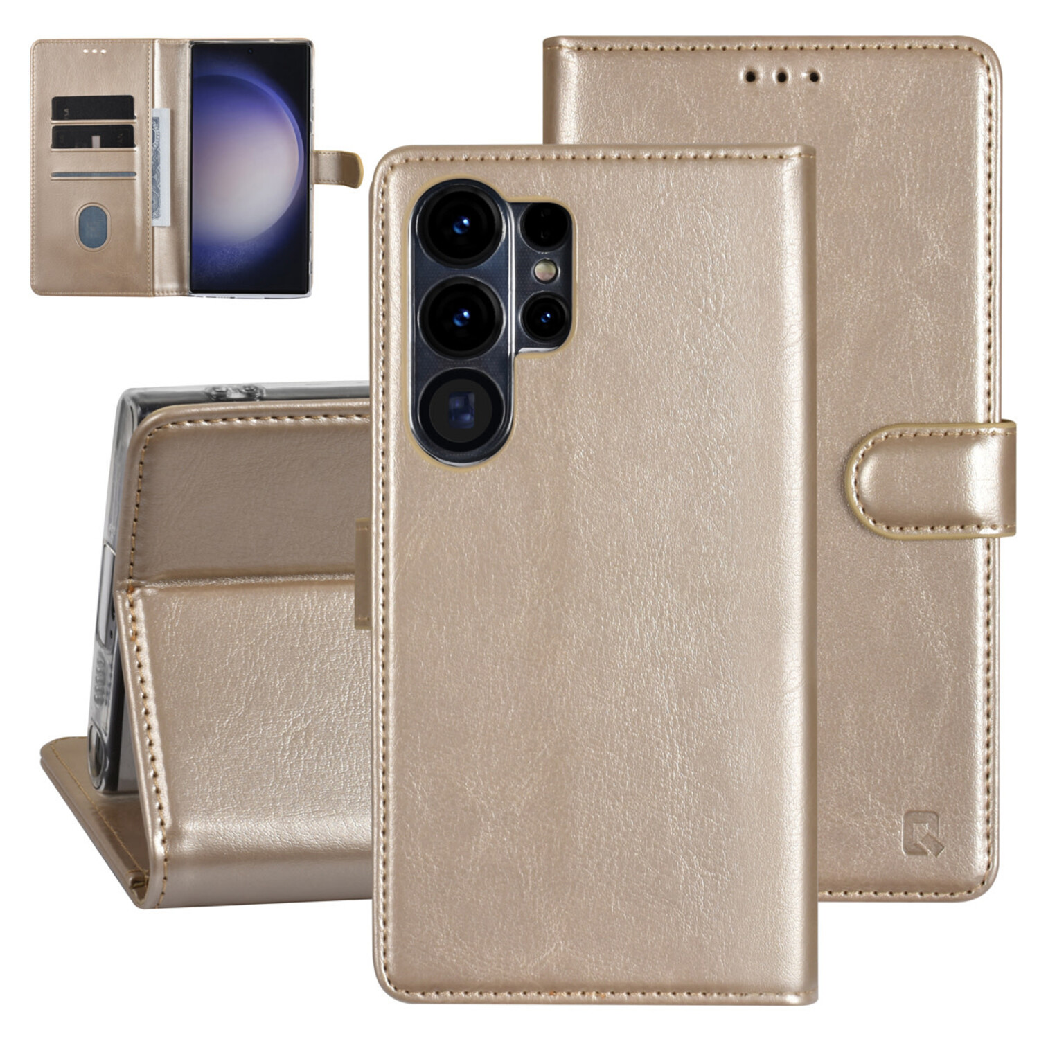 UNIQ Accessory UNIQ Accessory Galaxy S23 Ultra Book-Case hul - Kartenhalter für 3 Karten - Magnetverschluss - Gold