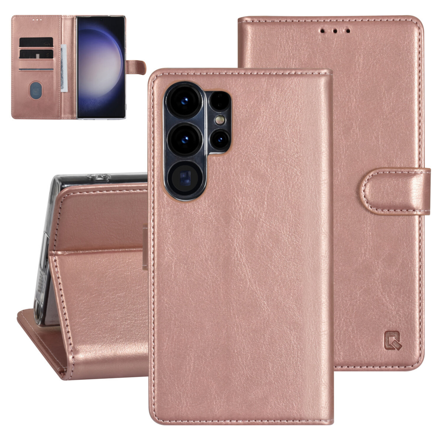 UNIQ Accessory UNIQ Accessory Galaxy S23 Ultra Book-Case hul - Kartenhalter für 3 Karten - Magnetverschluss - Rose Gold