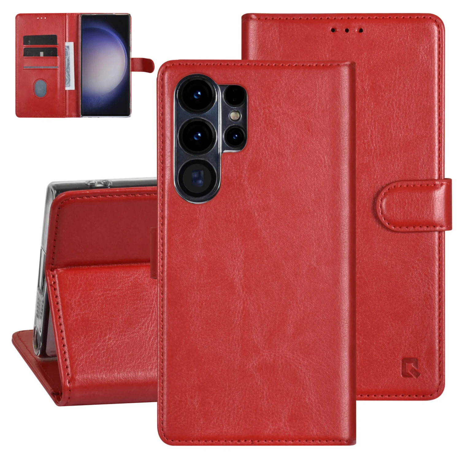 UNIQ Accessory UNIQ Accessory Galaxy S23 Ultra Book-Case hul - Kartenhalter für 3 Karten - Magnetverschluss - Rot