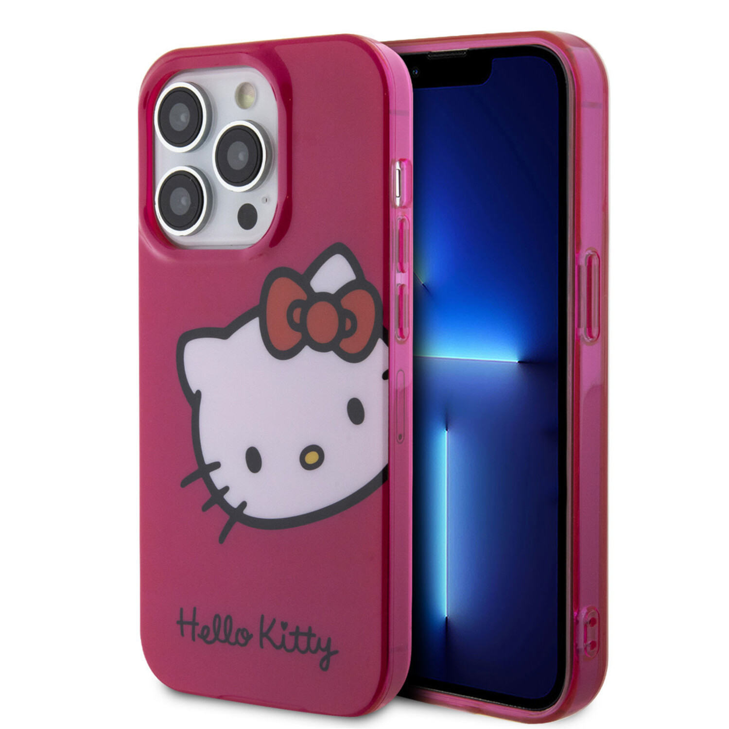 Hello Kitty Hello Kitty iPhone 14 Pro Max Silikonhülle - Kitty Head - Rosa