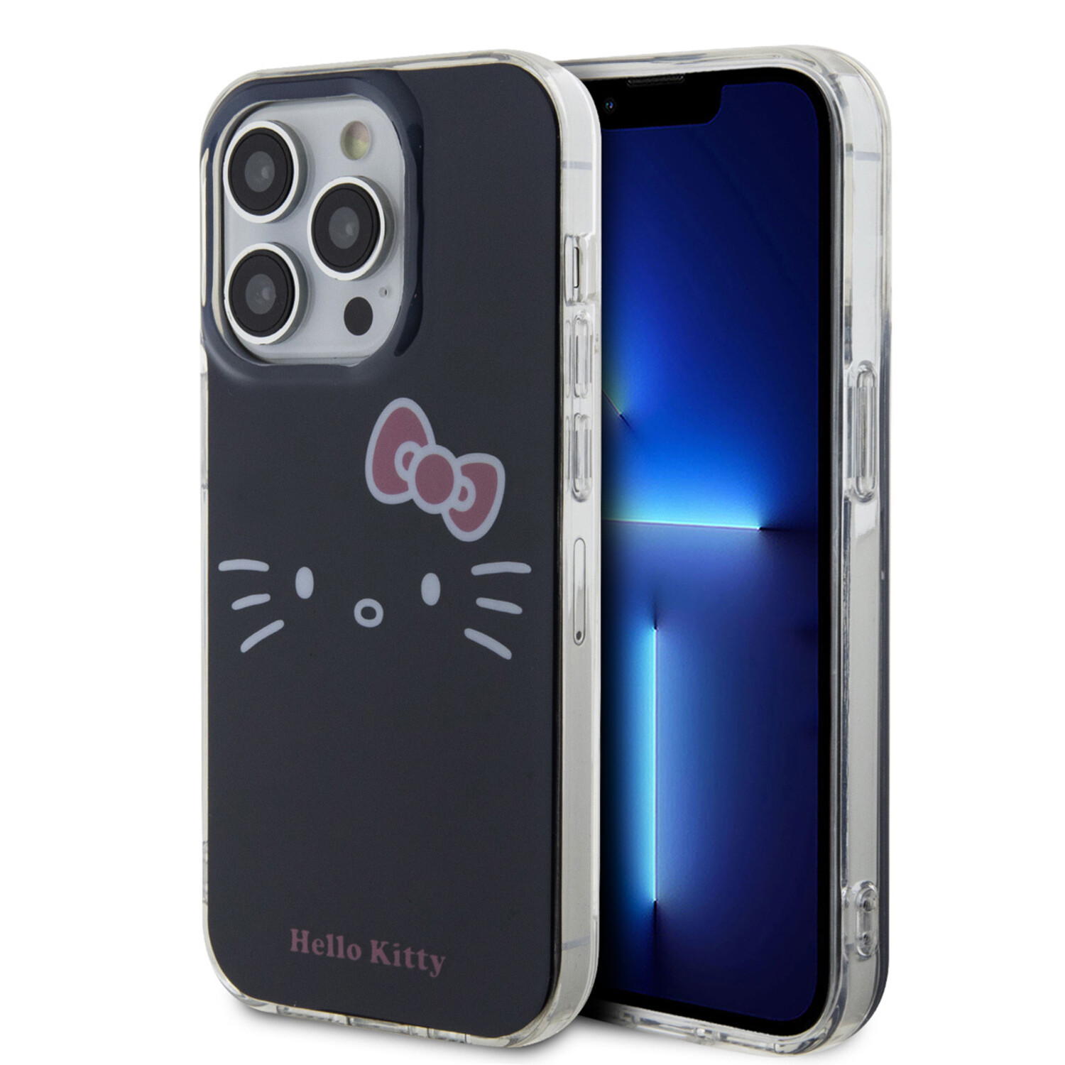 Hello Kitty Hello Kitty iPhone 14 Pro Max Silikonhülle - Kitty Face - Schwarz