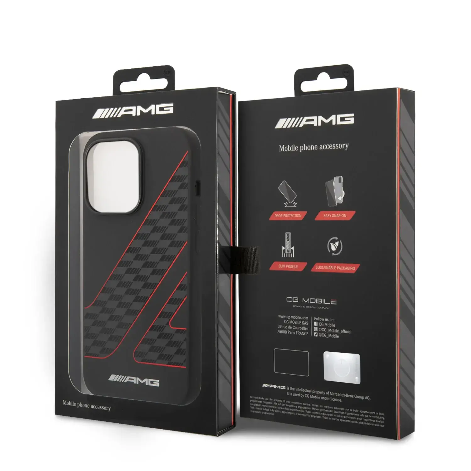 AMG AMG iPhone 14 Pro Back-Cover hul - - Schwarz