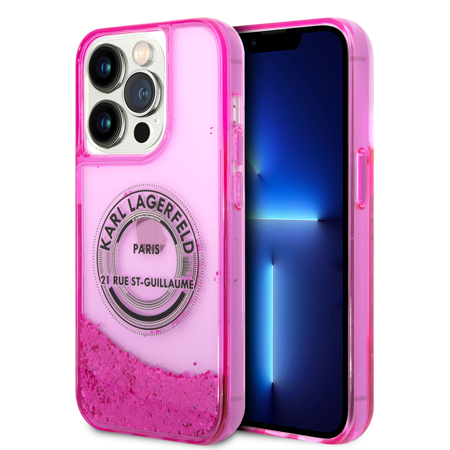 Karl Lagerfeld Karl Lagerfeld iPhone 14 Pro Max Back-Cover hul - Glitter RSG - Rosa
