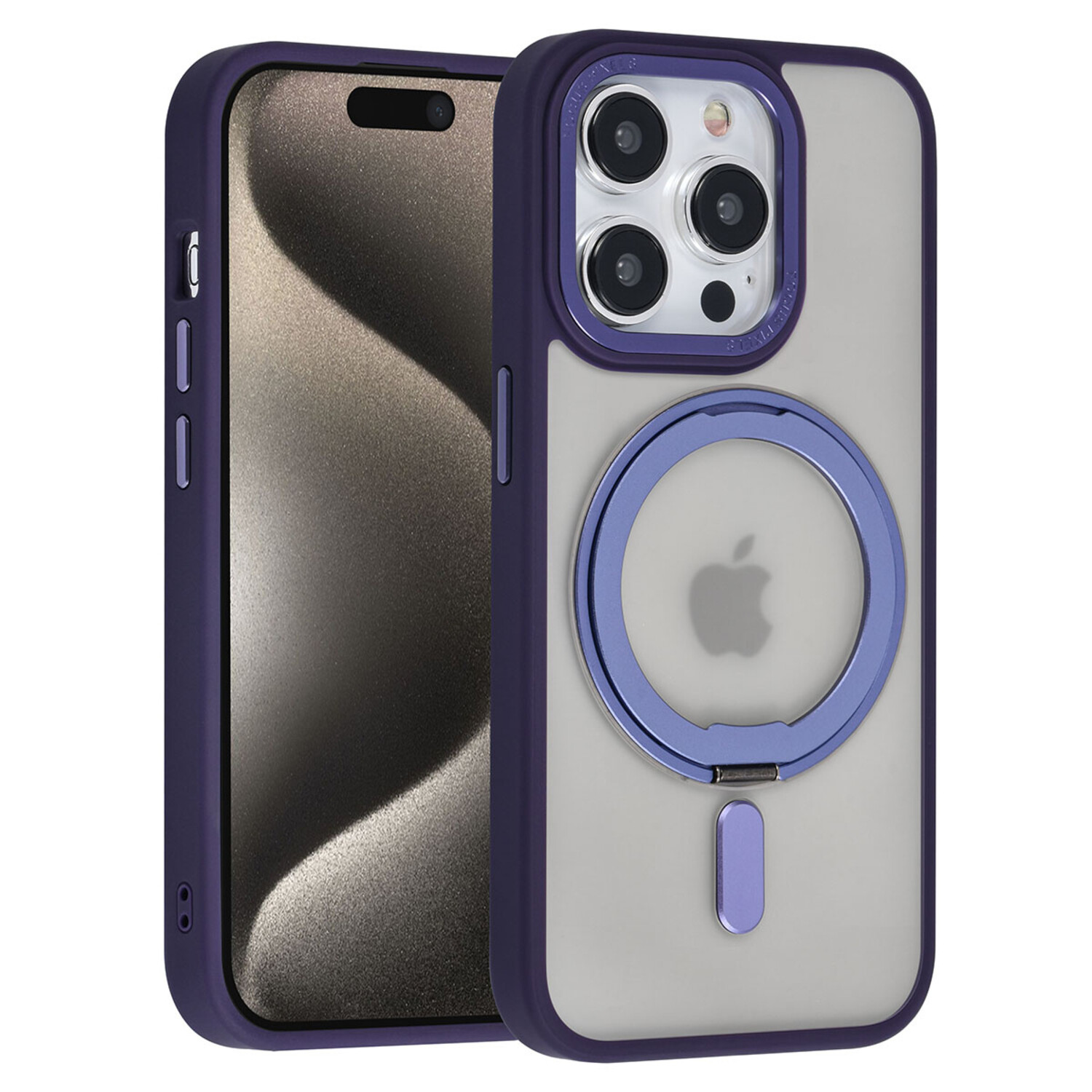 UNIQ Accessory UNIQ Accessory iPhone 15 Pro Back-Cover hul - Magsafe with ring stand - Lila