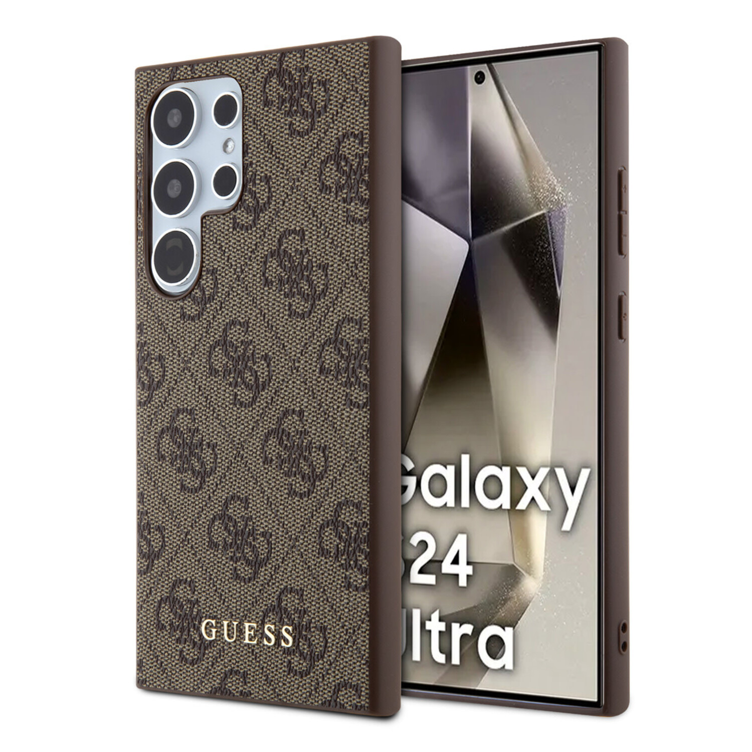Guess Guess Galaxy S24 Ultra Back-Cover hul - 4G Metal Gold Logo - Braun