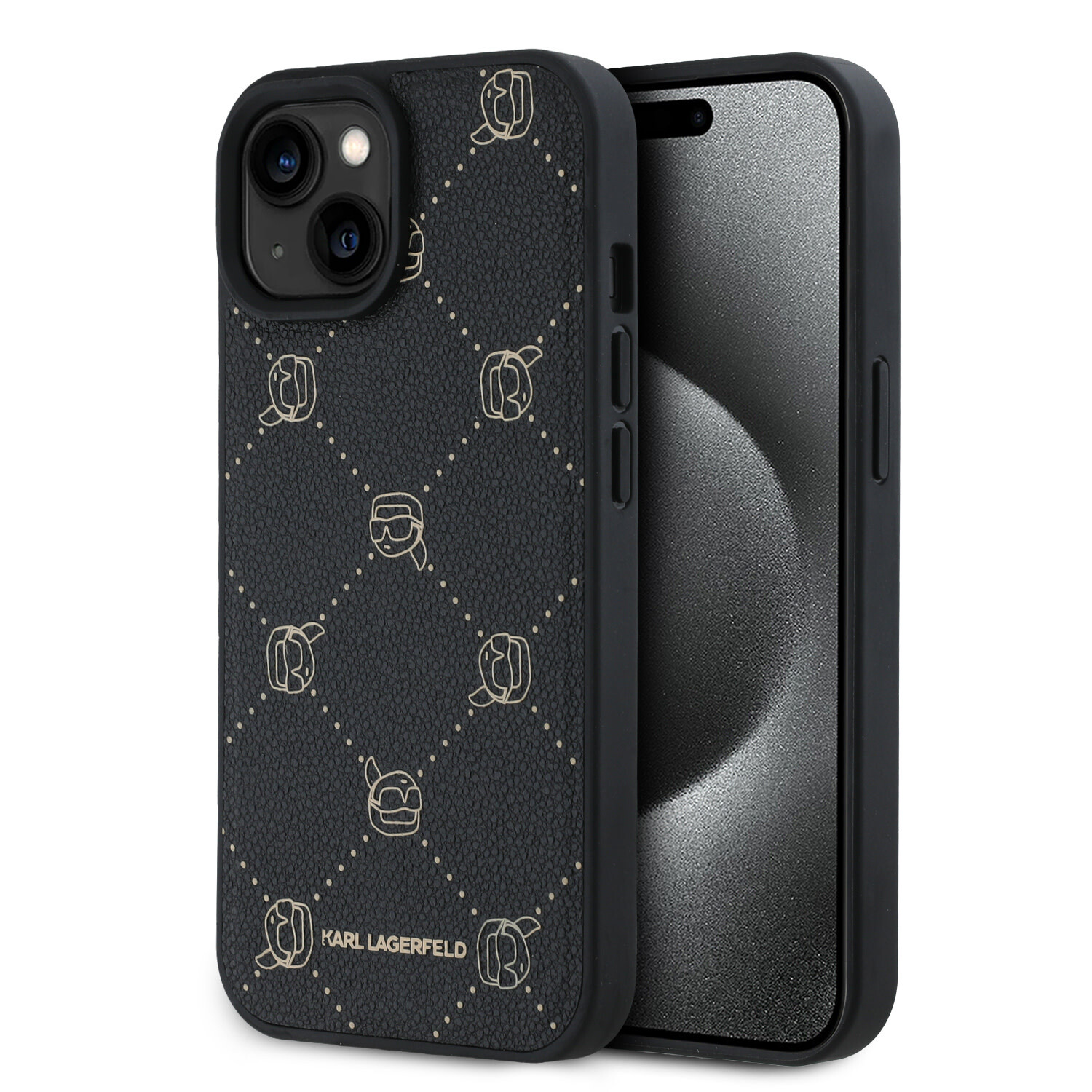 Karl Lagerfeld Karl Lagerfeld iPhone 14 Pro Max Back-Cover hul - Magsafe - Karl Heads - Schwarz