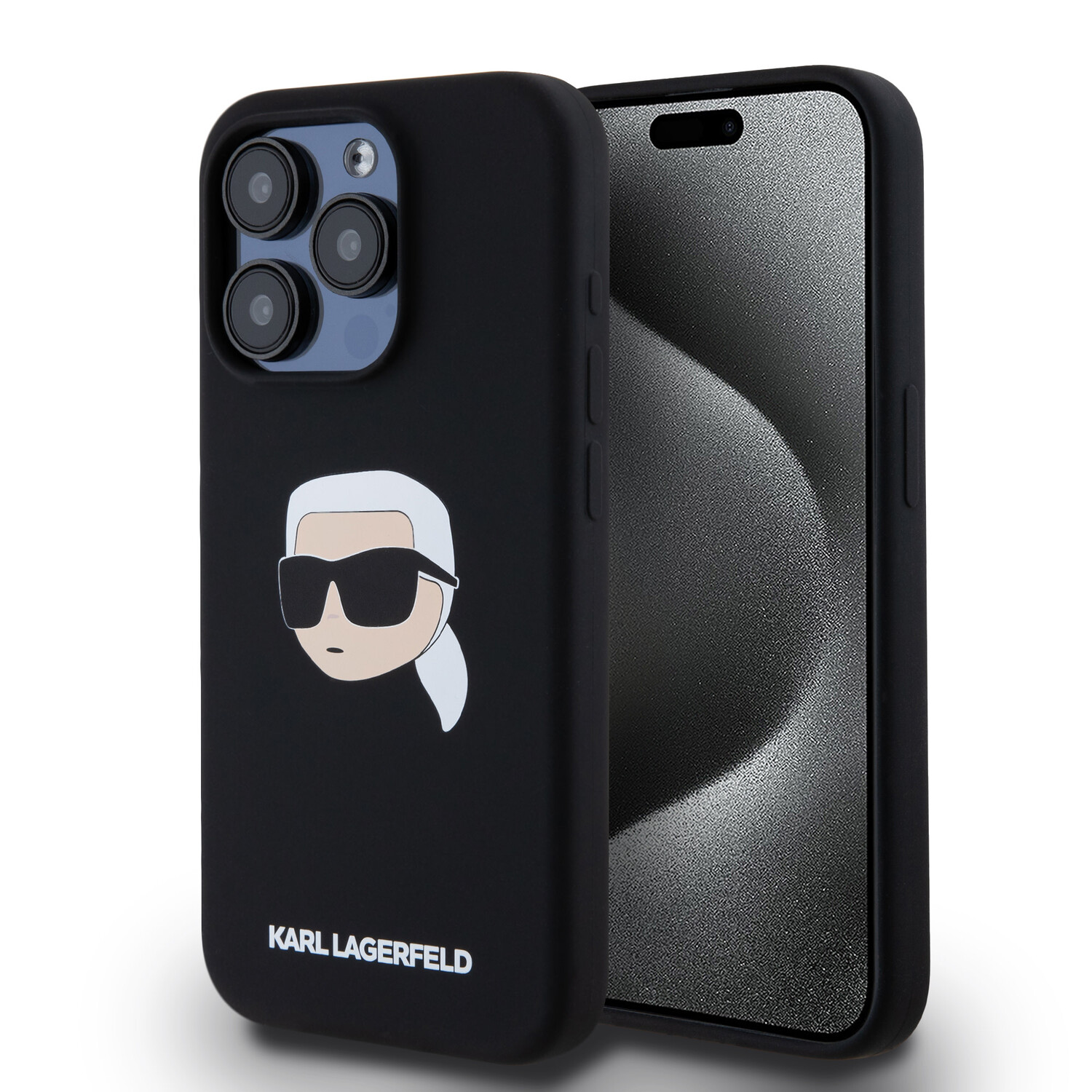 Karl Lagerfeld Karl Lagerfeld iPHone 14 Pro Back-Cover hul - Magsafe - Karl Print - Schwarz