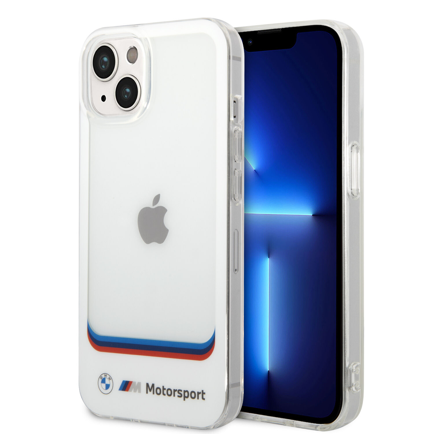 BMW BMW iPhone 14 Plus &amp; 15 Plus Back-Cover hul - IML Big Square - Printed Bottom Logo - Weiß