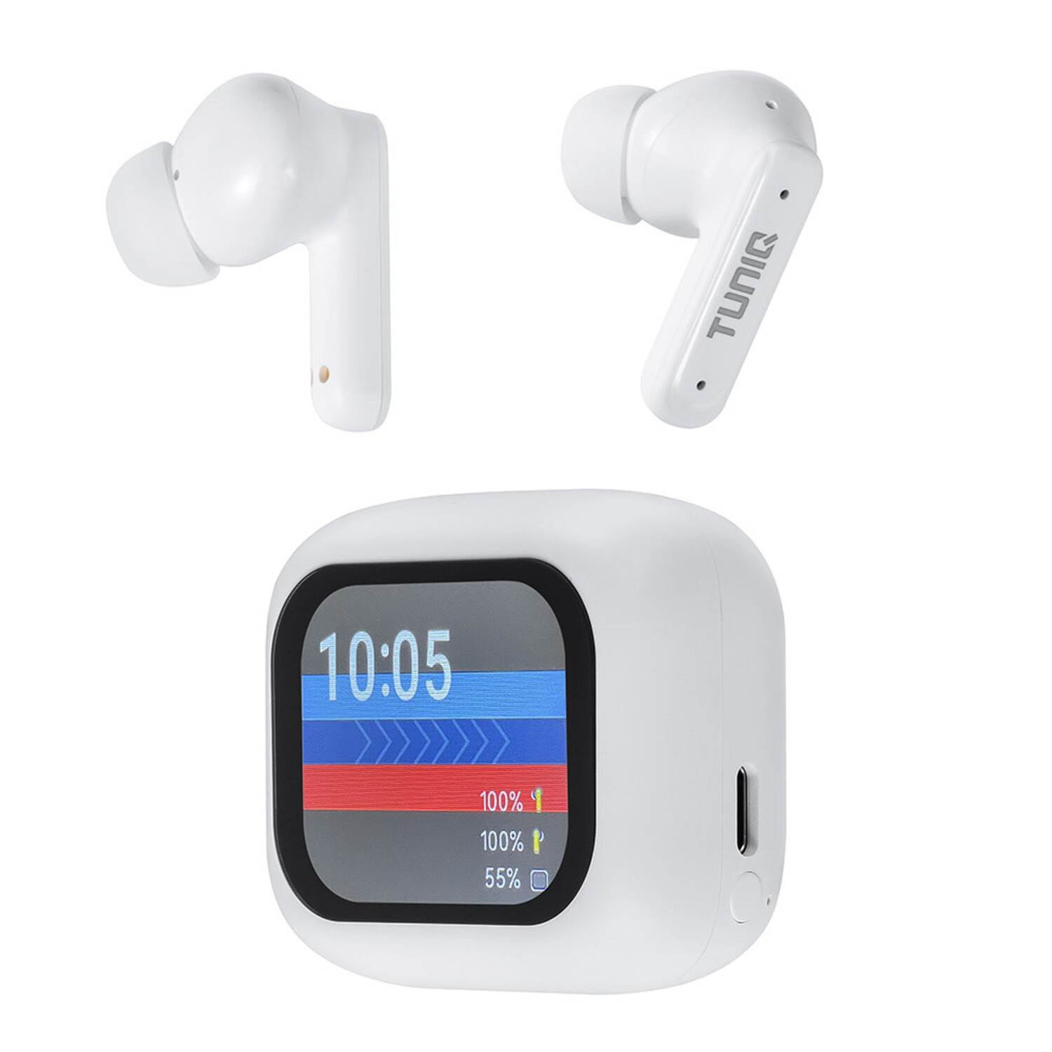 TUNIQ TUNIQ ScreenPods Wireless Kopfhörer - Charging case - Weiß