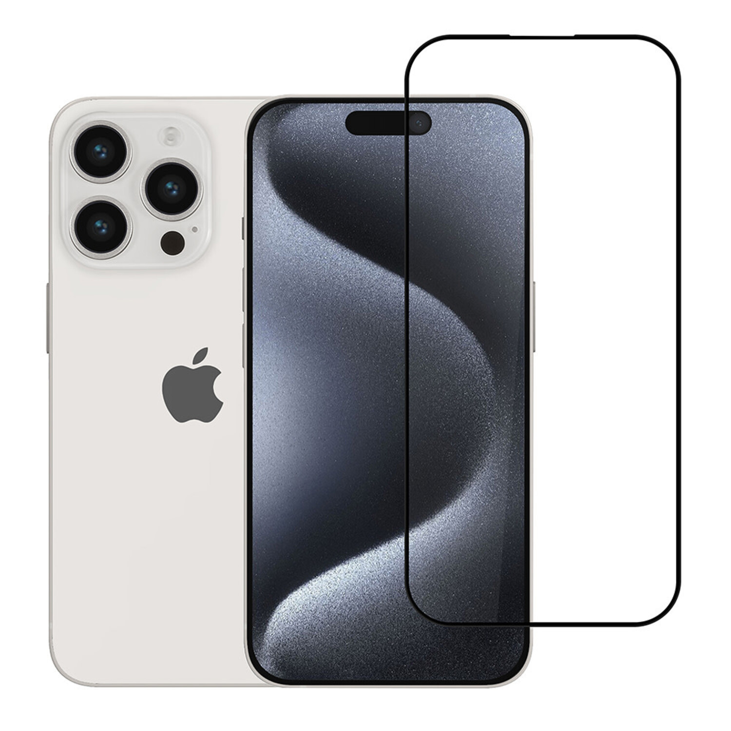 TUNIQ Box of 10 - TUNIQ iPhone 16 Pro 10D Full Coverage Displayschutzfolie - Schwarze Rand