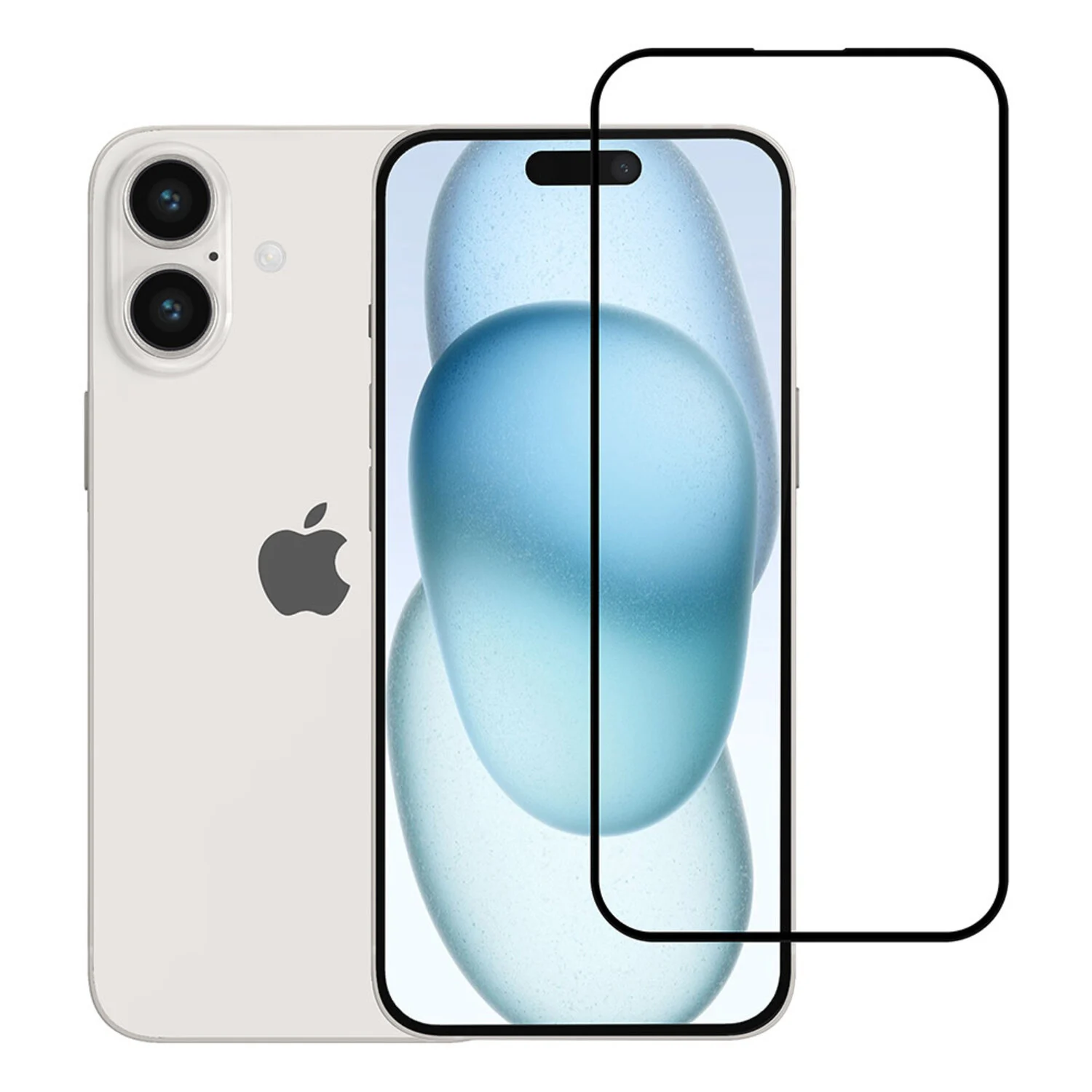 TUNIQ Box of 10 - TUNIQ iPhone 16 Plus 10D Full Coverage Displayschutzfolie - Schwarze Rand