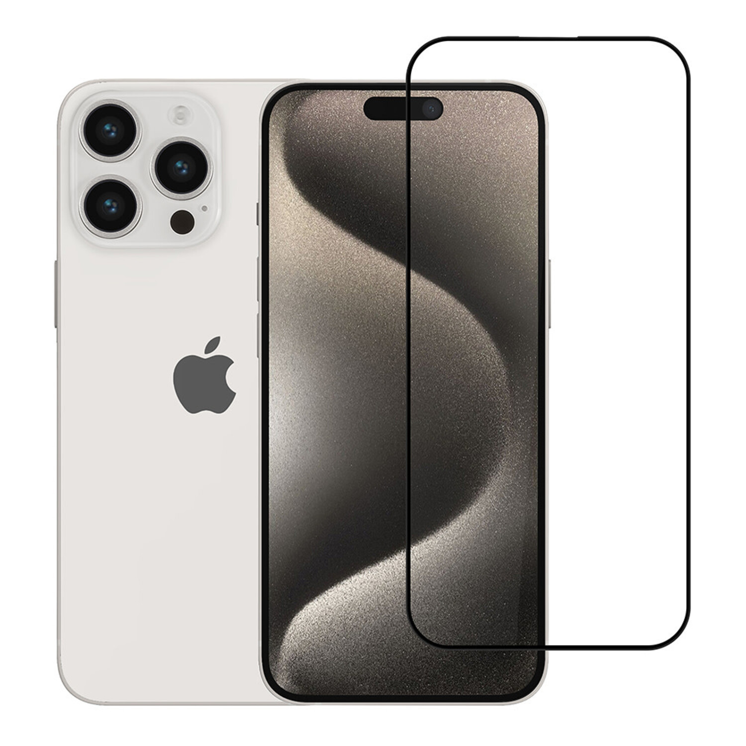 TUNIQ Box of 10 - TUNIQ iPhone 16 Pro Max 10D Full Coverage Displayschutzfolie - Schwarze Rand