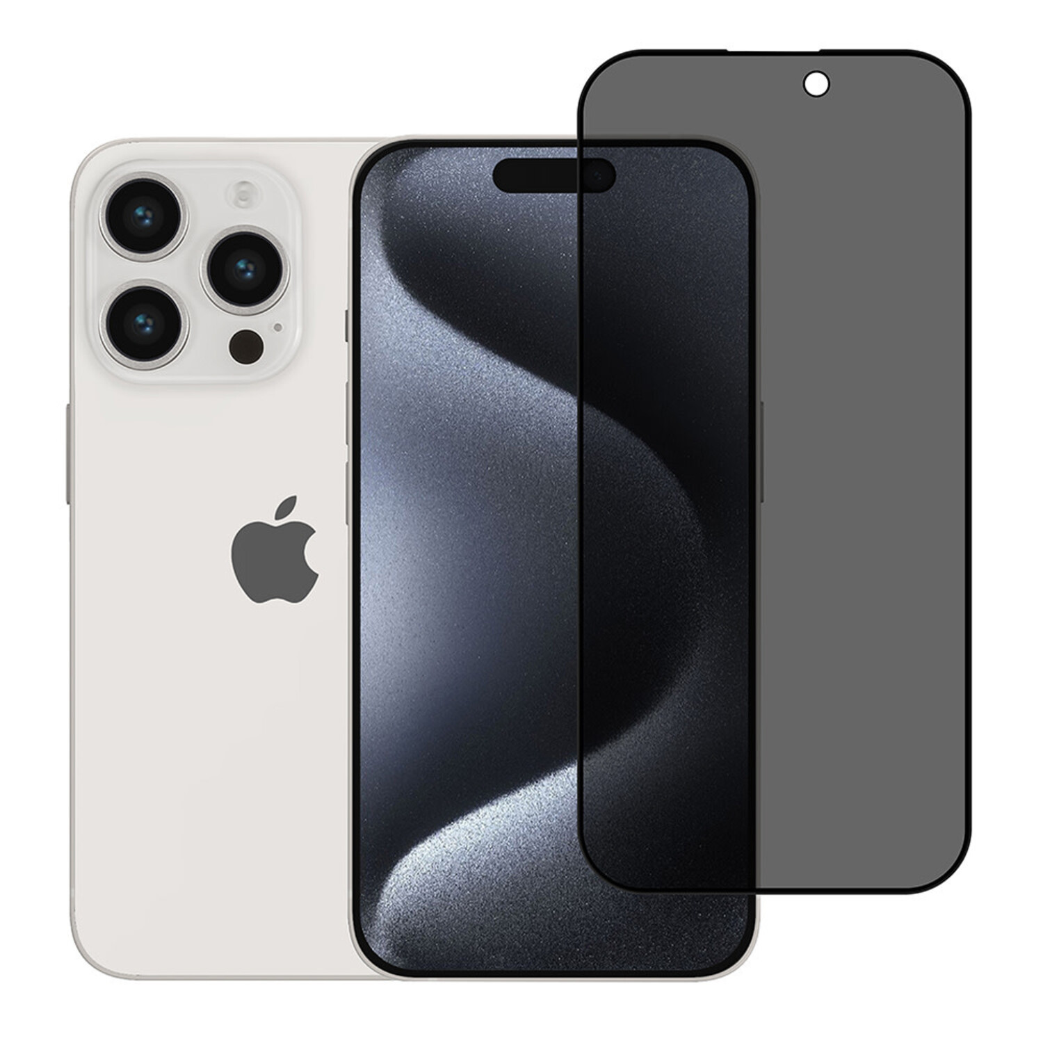 TUNIQ box of 10 - TUNIQ iPhone 16 Pro Display Schutzglas - Privacy Glass - Schwarz