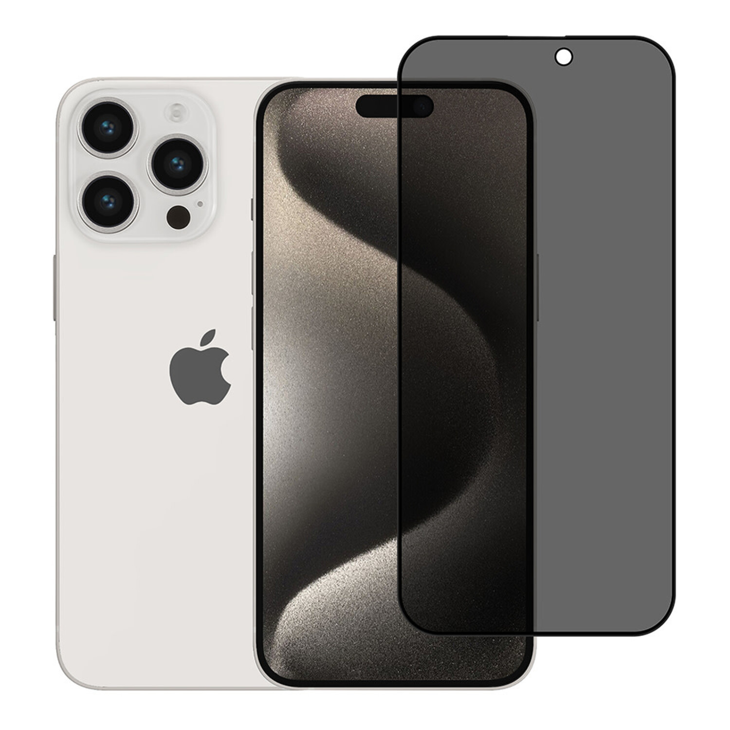 TUNIQ box of 10 - TUNIQ iPhone 16 Pro Max Display Schutzglas - Privacy Glass - Schwarz