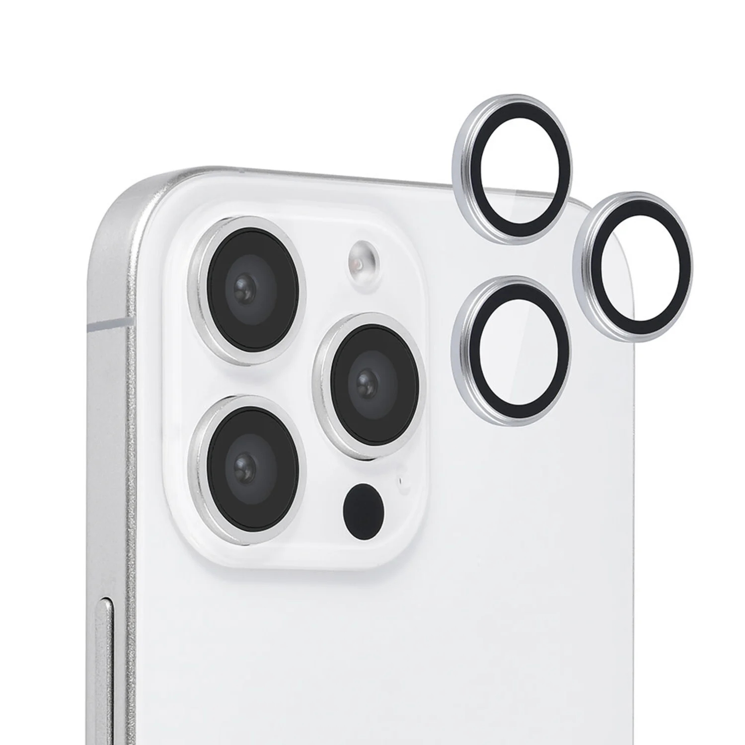 TUNIQ TUNIQ iPhone 16 Pro Lens Protector - Tempered glass - Silber