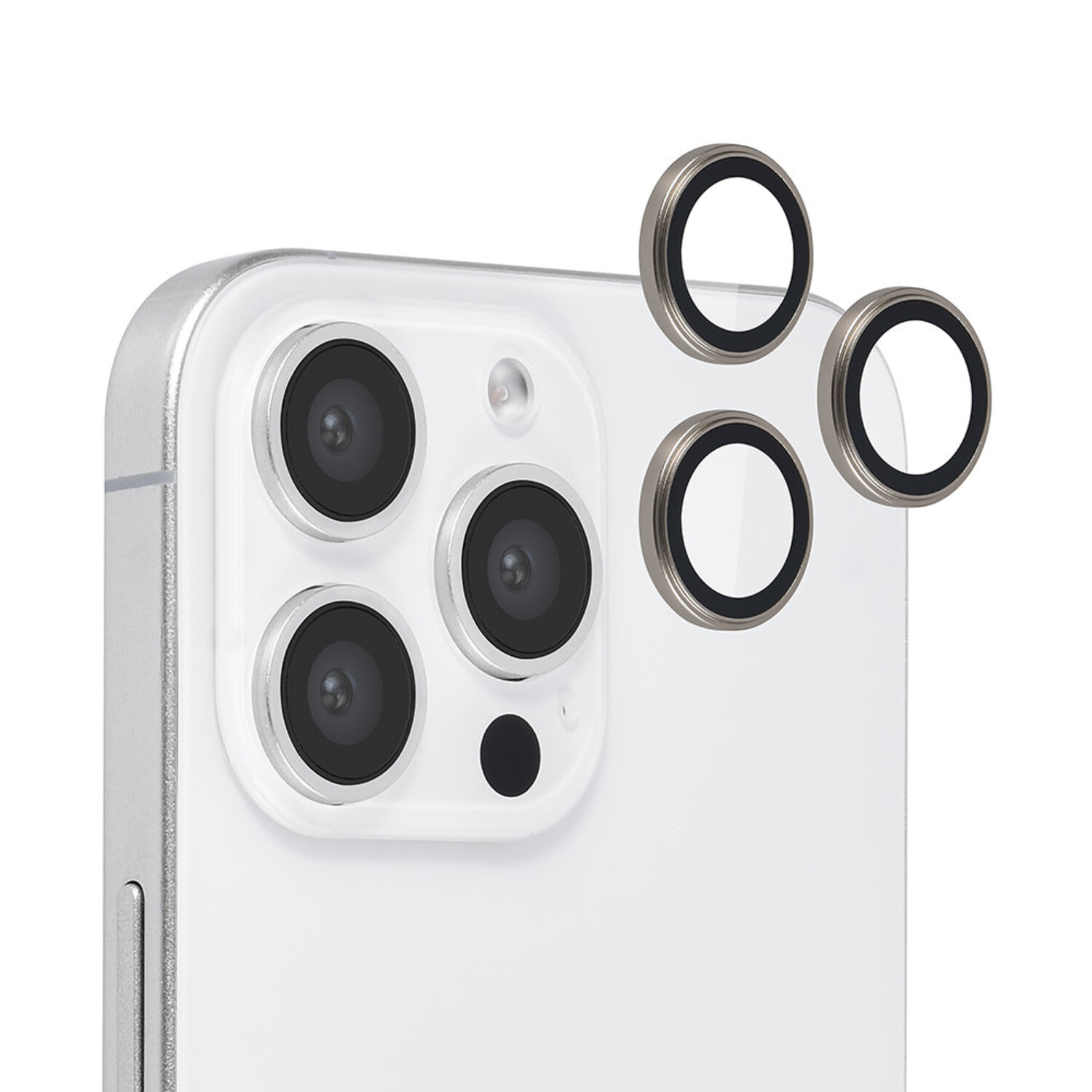 TUNIQ TUNIQ iPhone 16 Pro Lens Protector - Tempered glass - Grau