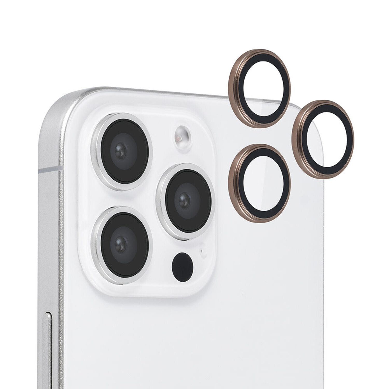 TUNIQ TUNIQ iPhone 16 Pro Lens Protector - Tempered glass - Braun