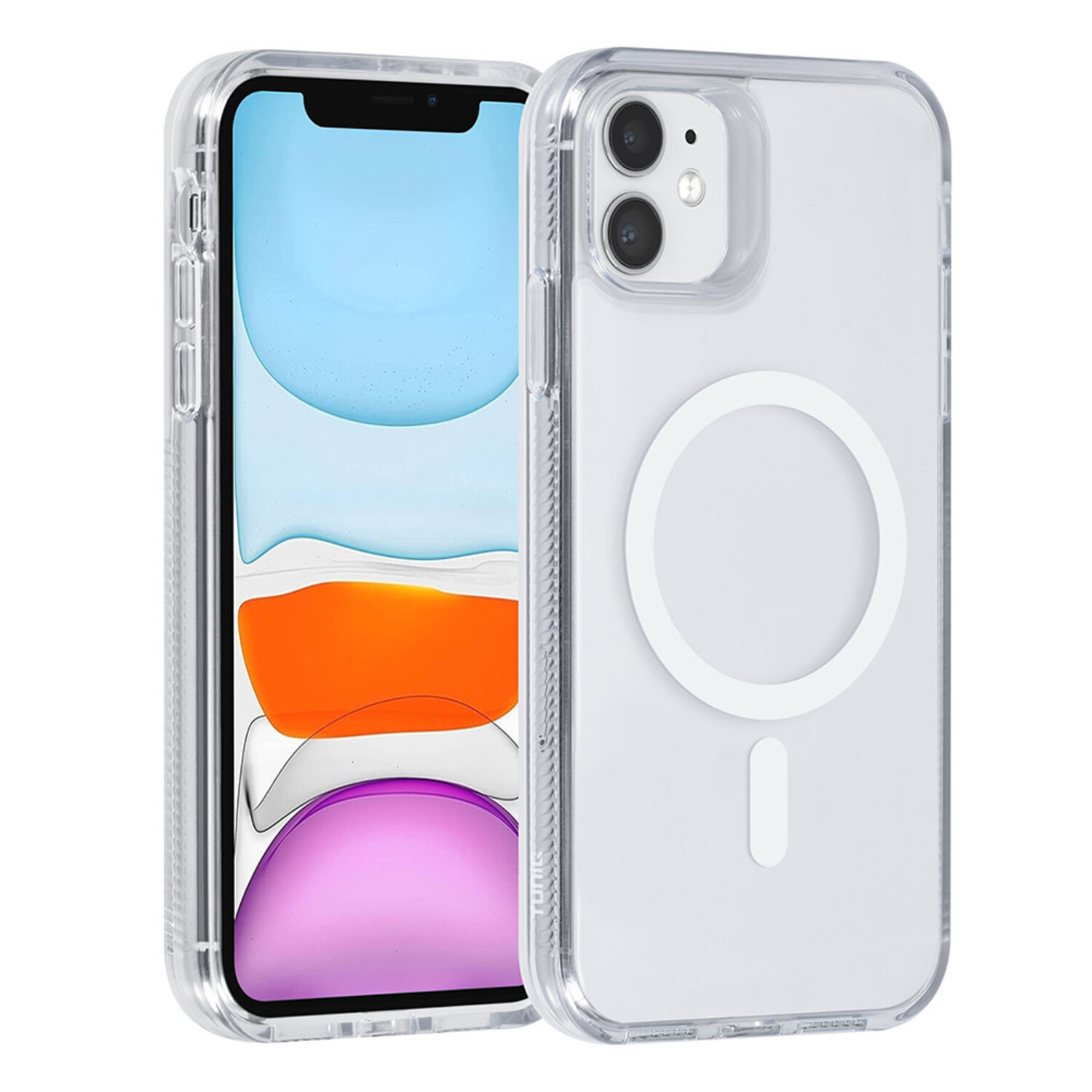 TUNIQ TUNIQ iPhone 11 Back-Cover hul - Magsafe silicone - Weiß