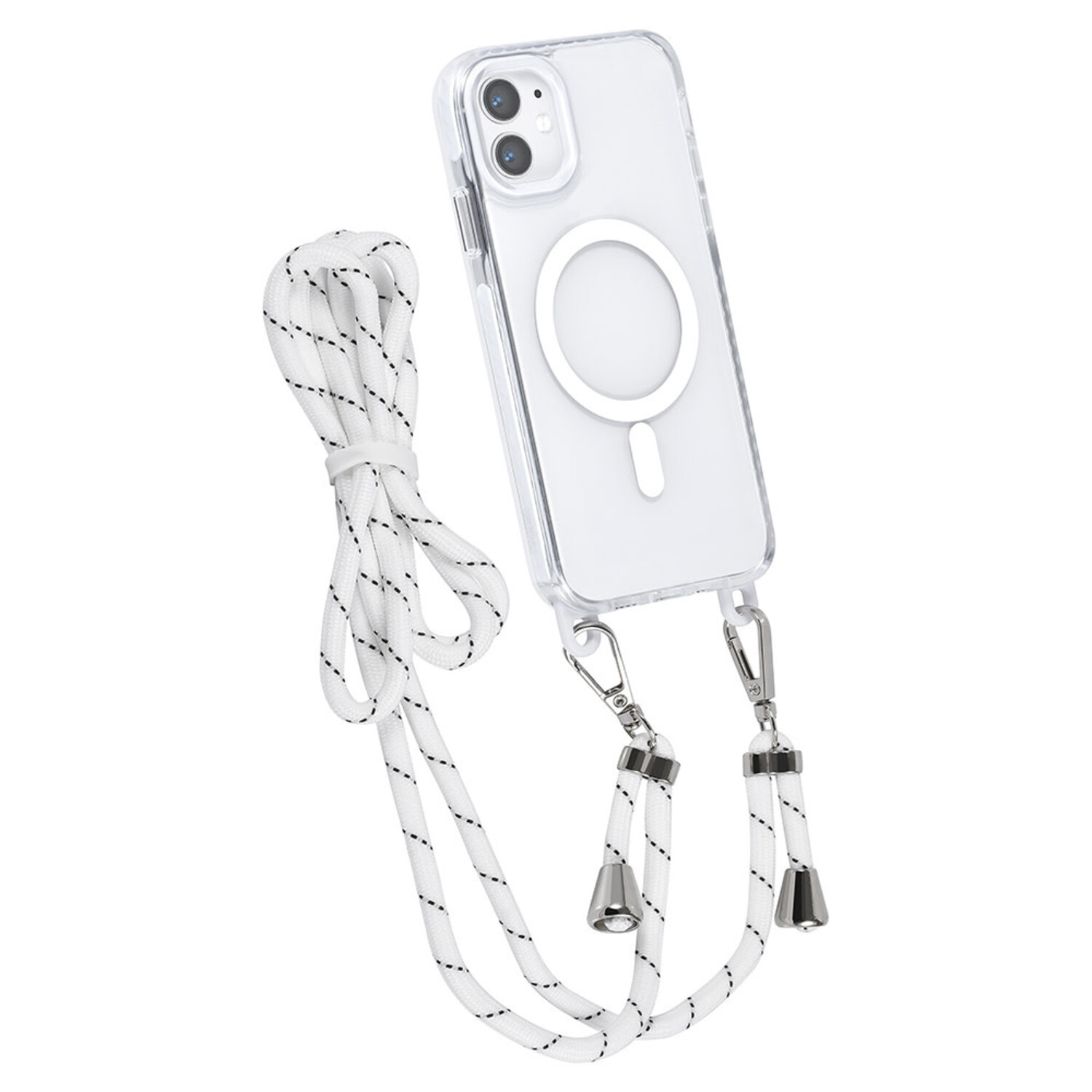 TUNIQ TUNIQ iPhone 11 Back-Cover hul - neck cord - magsafe - Weiß