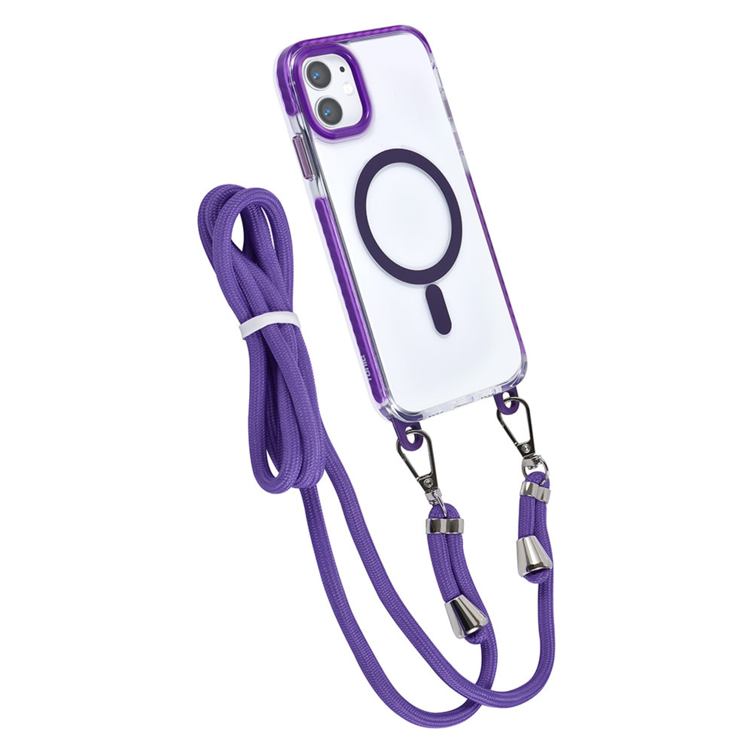 TUNIQ TUNIQ iPhone 11 Back-Cover hul - neck cord - magsafe - Lila