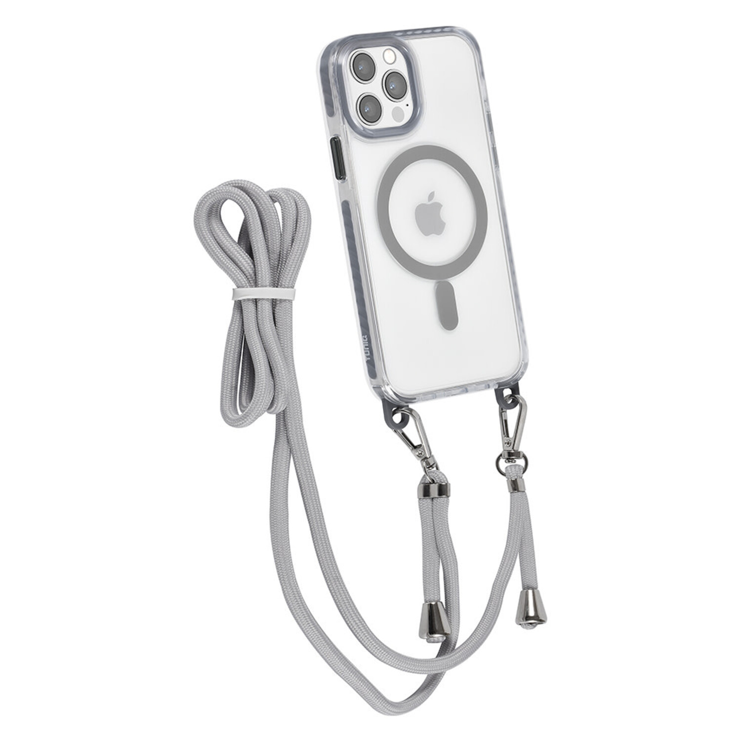 TUNIQ TUNIQ iPhone 12/12 Pro Back-Cover hul - neck cord - magsafe - Grau