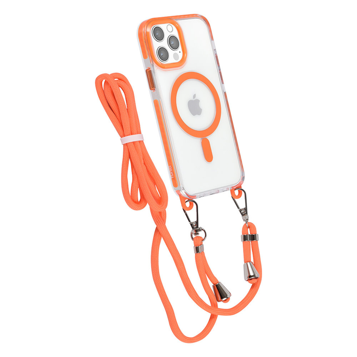 TUNIQ TUNIQ iPhone 12/12 Pro Back-Cover hul - neck cord - magsafe - Orange