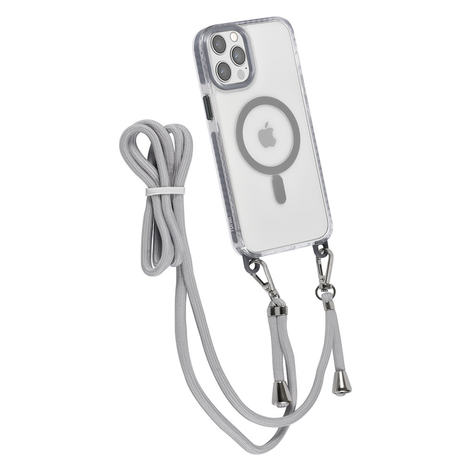 TUNIQ TUNIQ iPhone 12 Pro Max Back-Cover hul - neck cord - magsafe - Grau
