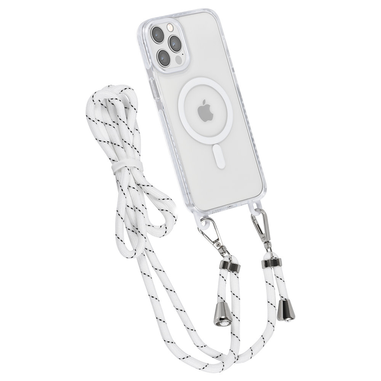 TUNIQ TUNIQ iPhone 12 Pro Max Back-Cover hul - neck cord - magsafe - Weiß