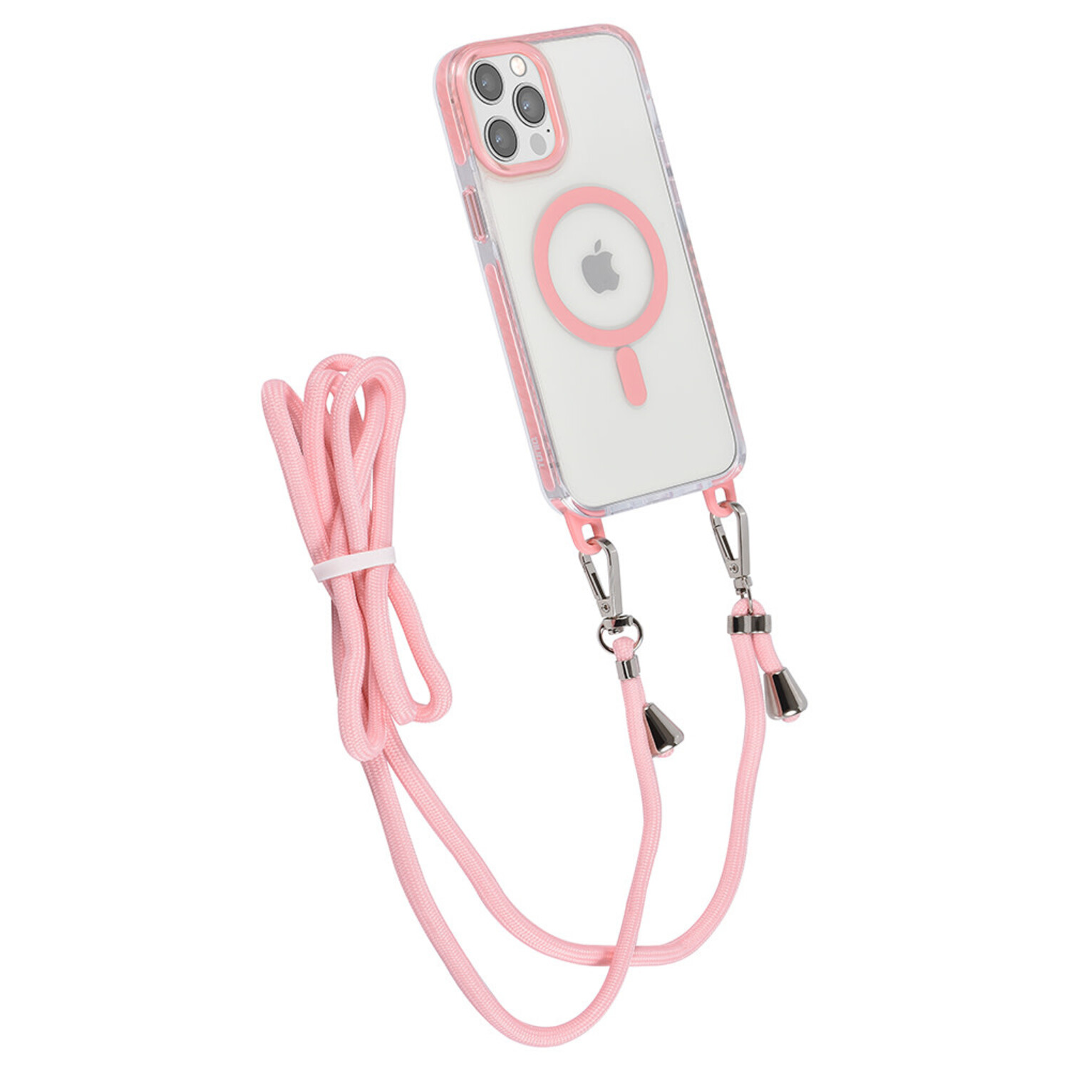 TUNIQ TUNIQ iPhone 12 Pro Max Back-Cover hul - neck cord - magsafe - Rosa