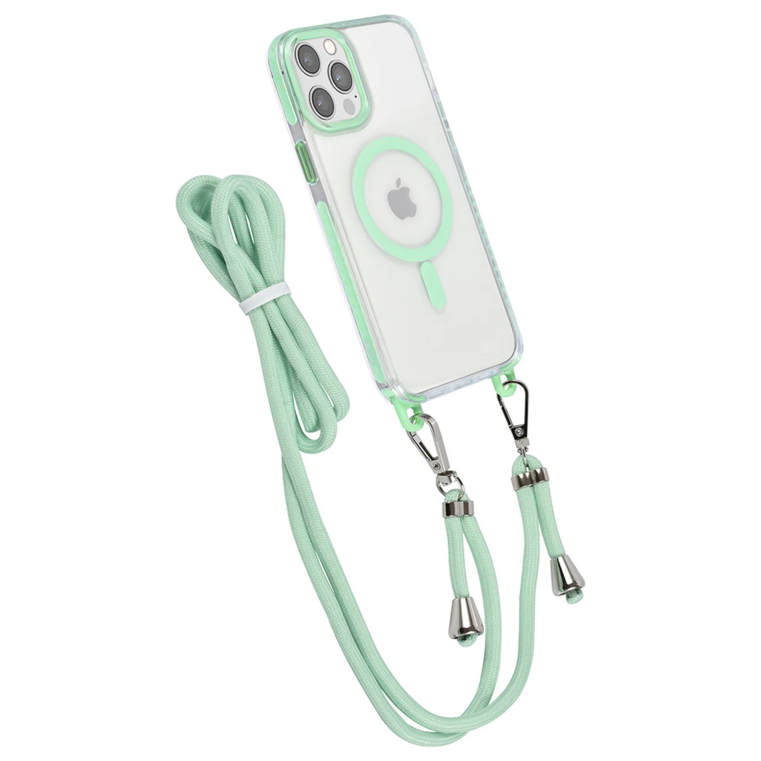TUNIQ TUNIQ iPhone 12 Pro Max Back-Cover hul - neck cord - magsafe - Grün
