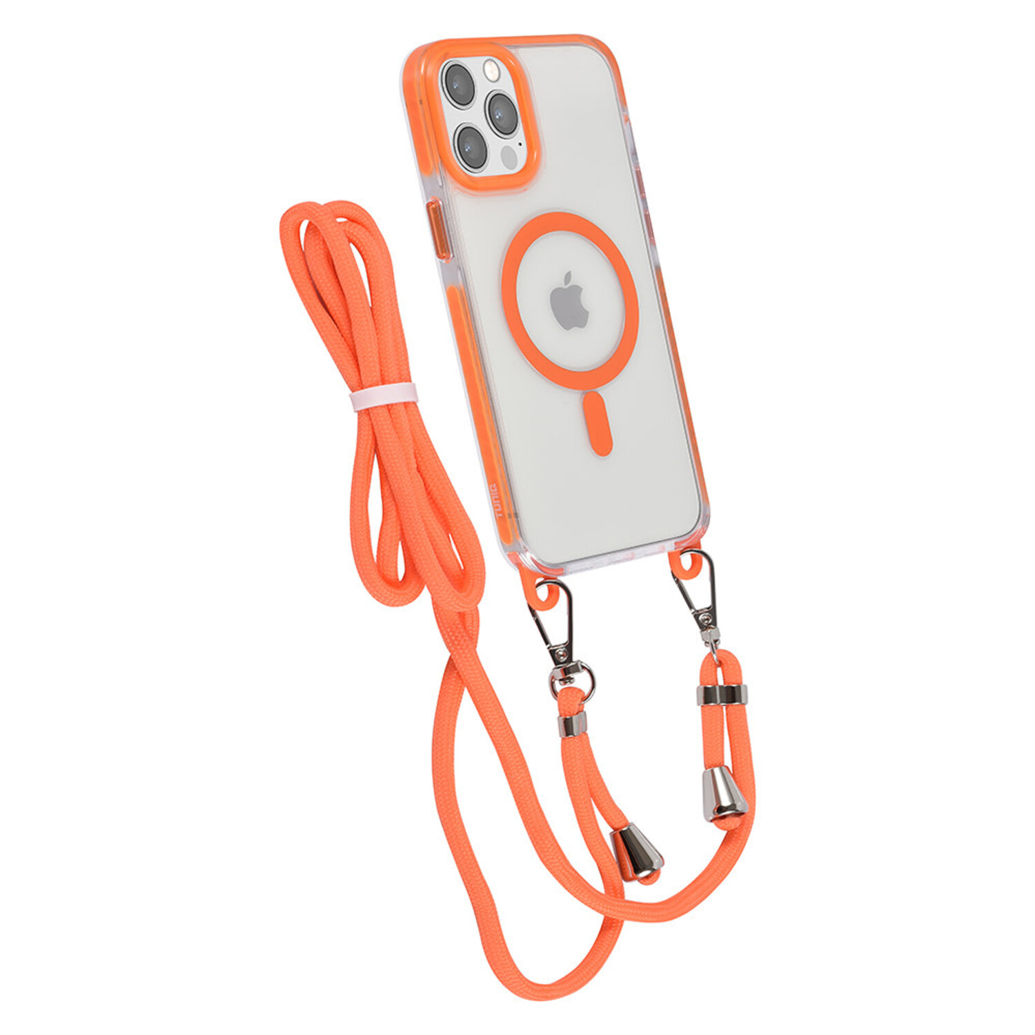 TUNIQ TUNIQ iPhone 12 Pro Max Back-Cover hul - neck cord - magsafe - Orange