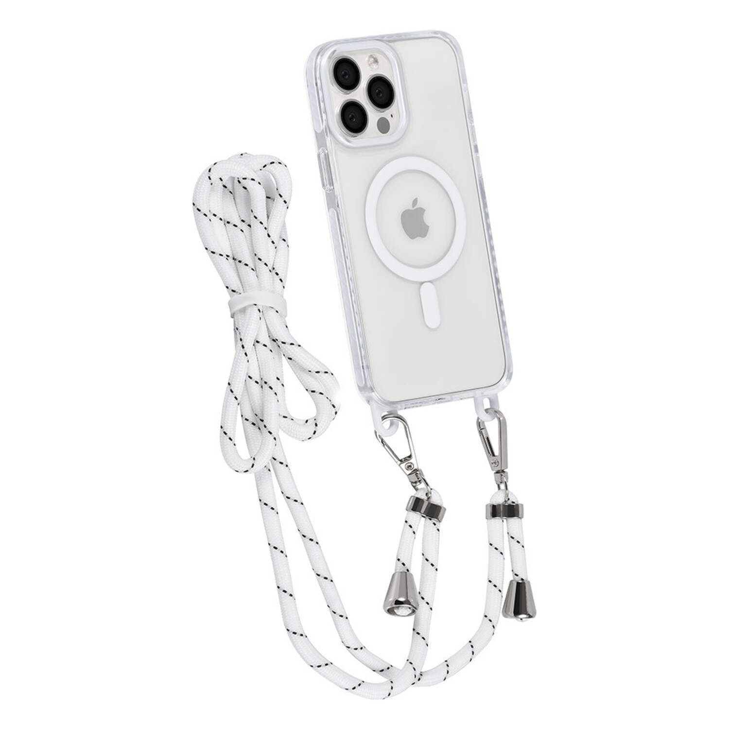 TUNIQ TUNIQ iPhone 13 Pro Max Back-Cover hul - neck cord - magsafe - Weiß