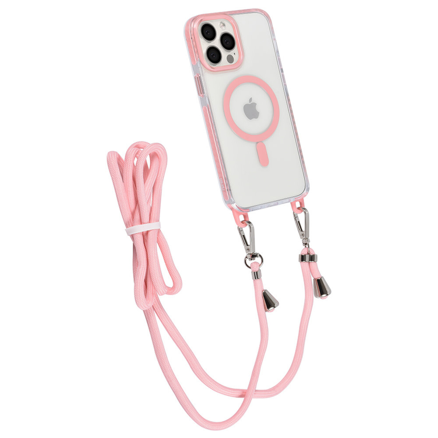 TUNIQ TUNIQ iPhone 13 Pro Max Back-Cover hul - neck cord - magsafe - Rosa