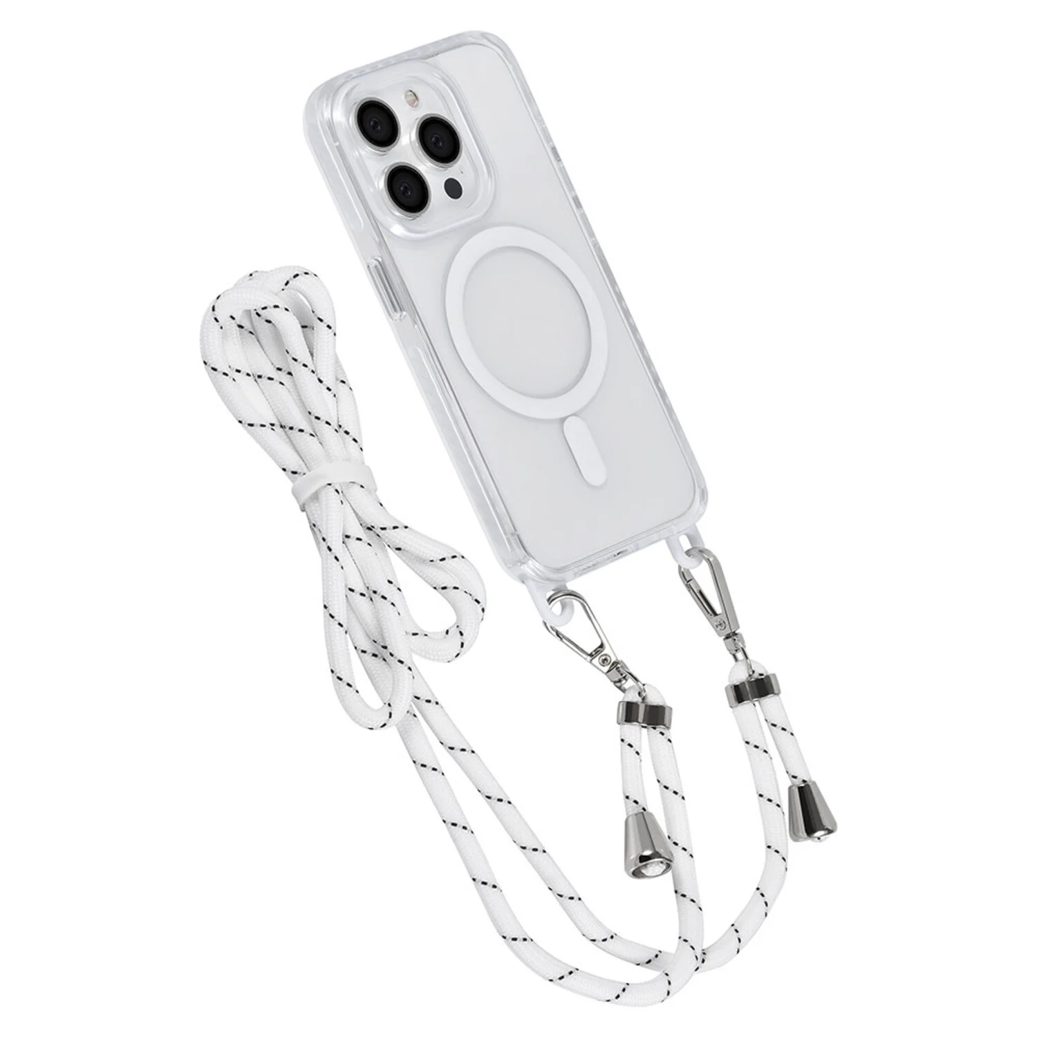TUNIQ TUNIQ iPhone 14 Pro Back-Cover hul - neck cord - magsafe - Weiß