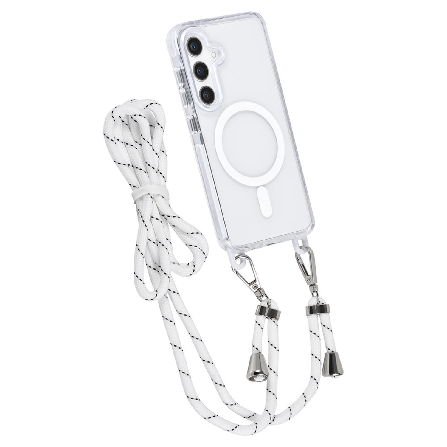 TUNIQ TUNIQ Galaxy S24 Back-Cover hul - neck cord - magsafe - Weiß