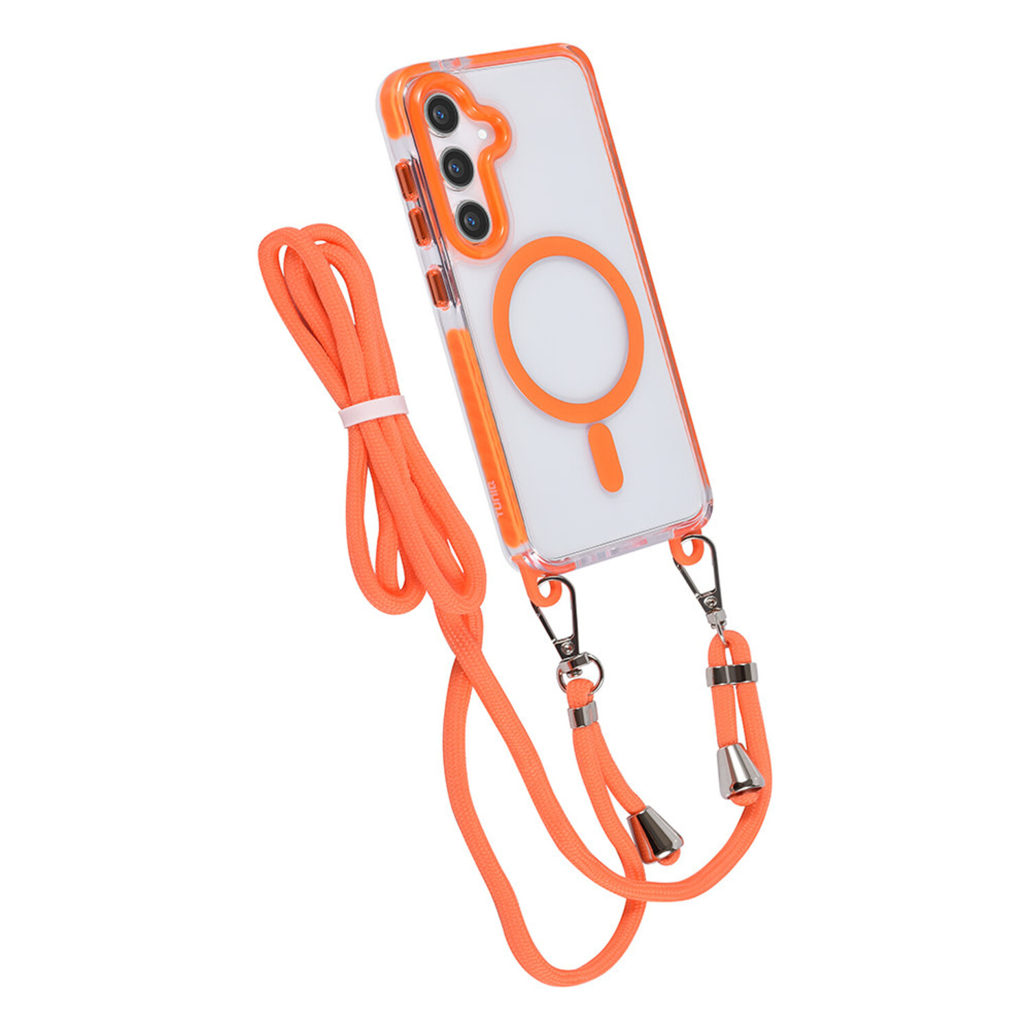 TUNIQ TUNIQ Galaxy S24 Back-Cover hul - neck cord - magsafe - Orange