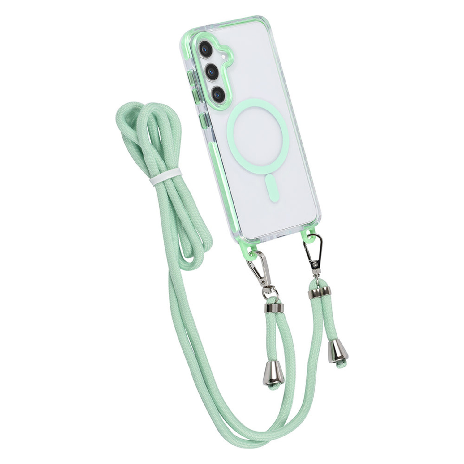 TUNIQ TUNIQ Galaxy S24 Plus Back-Cover hul - neck cord - magsafe - Grün