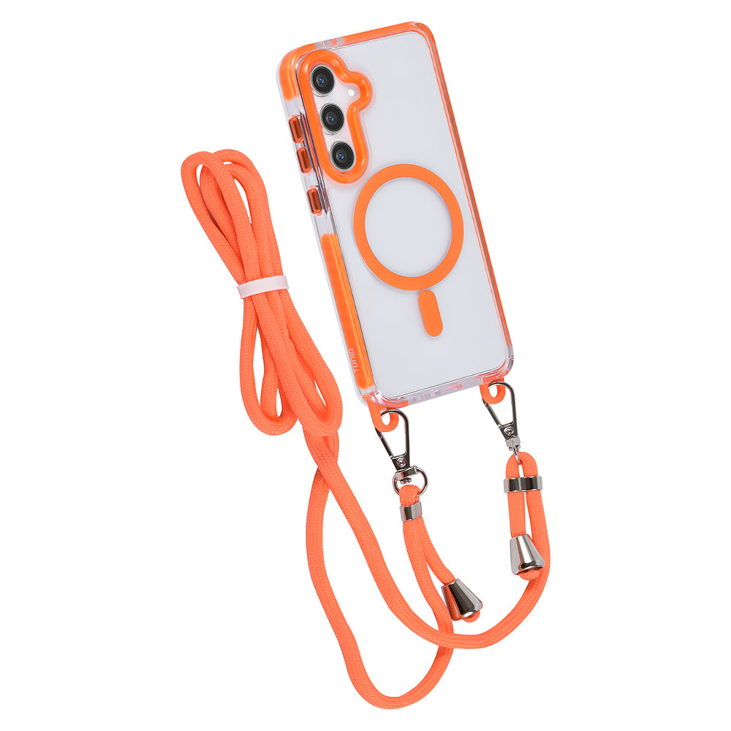 TUNIQ TUNIQ Galaxy S24 Plus Back-Cover hul - neck cord - magsafe - Orange