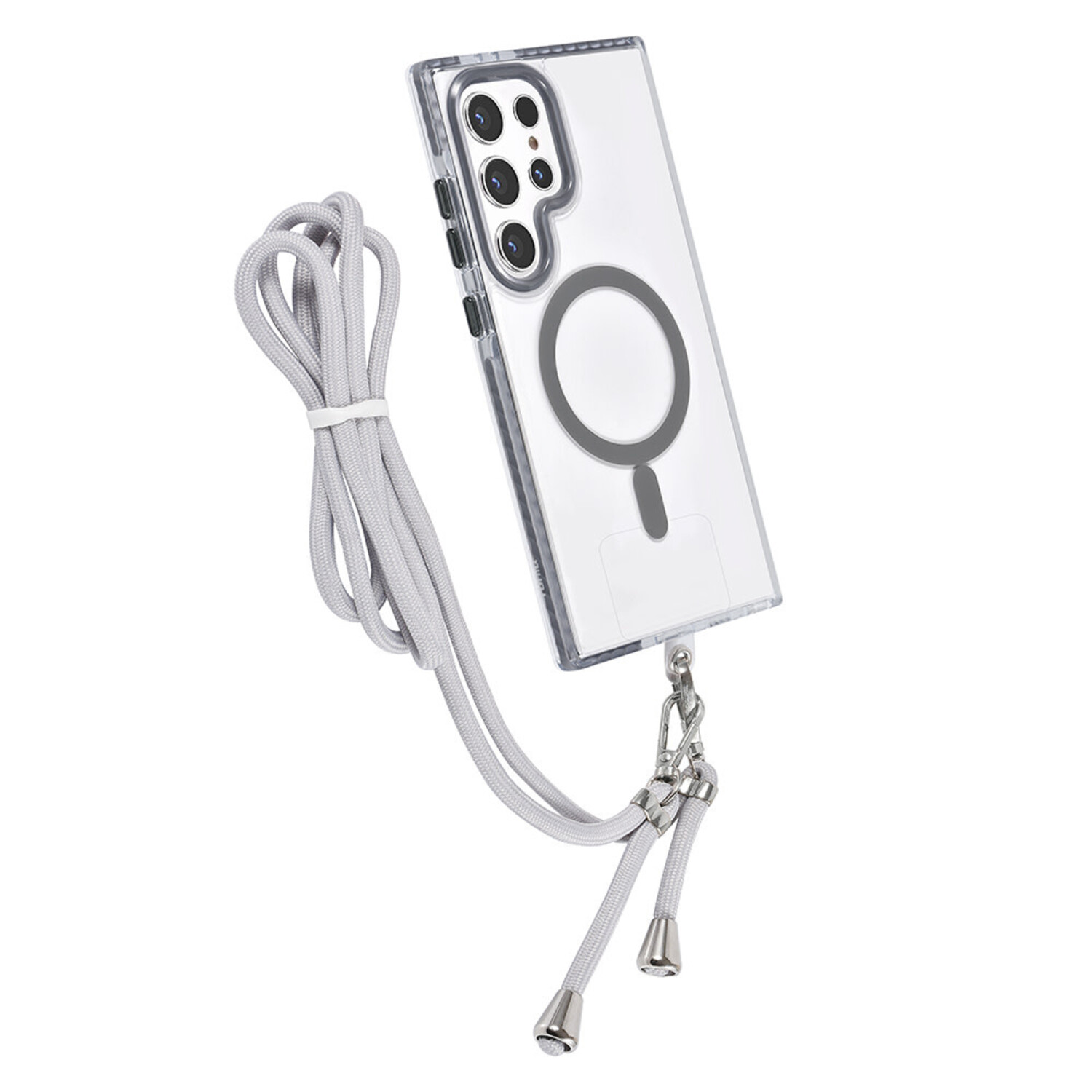 TUNIQ TUNIQ Galaxy S24 Ultra Back-Cover hul - neck cord - magsafe - Grau