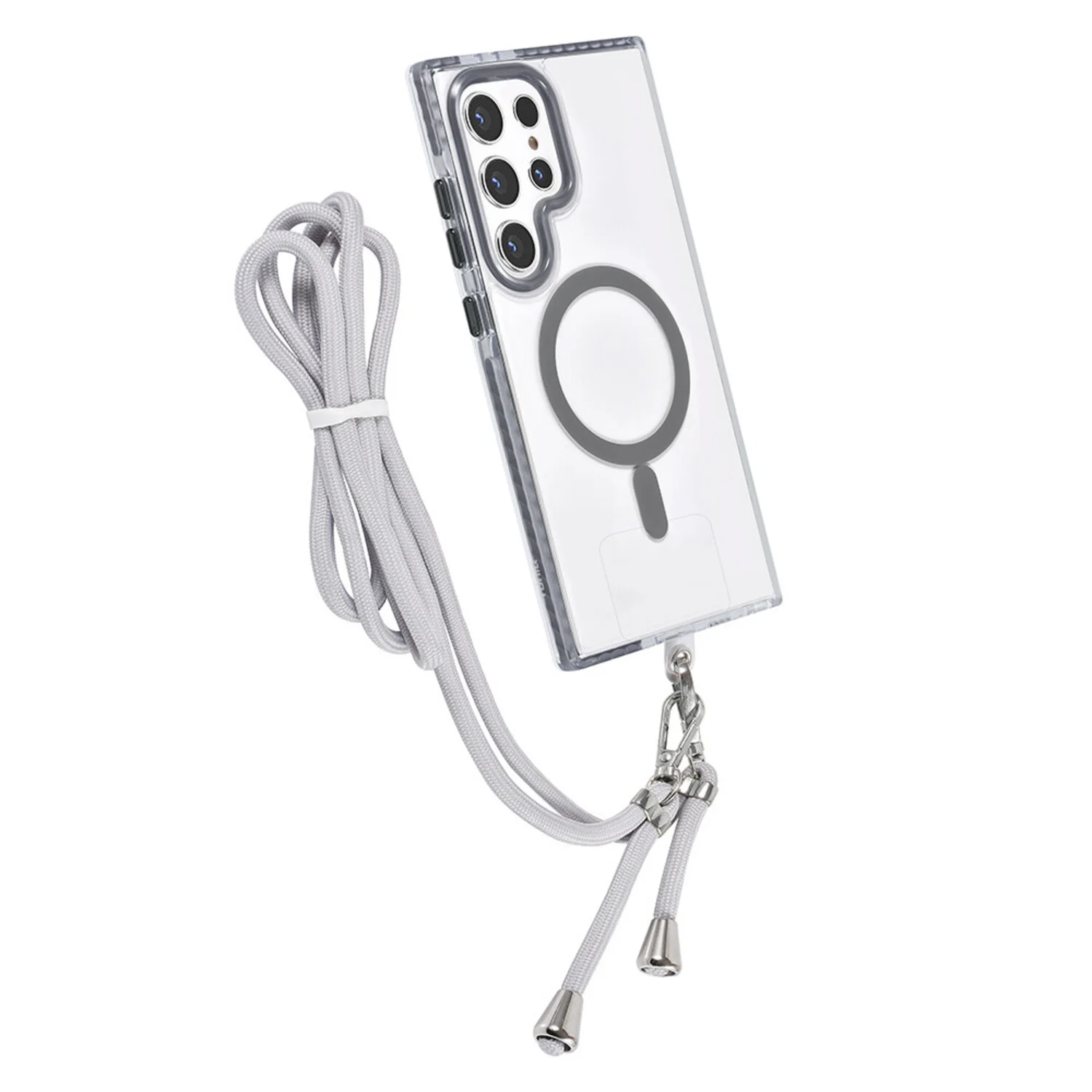 TUNIQ TUNIQ Galaxy S24 Ultra Back-Cover hul - neck cord - magsafe - Grau