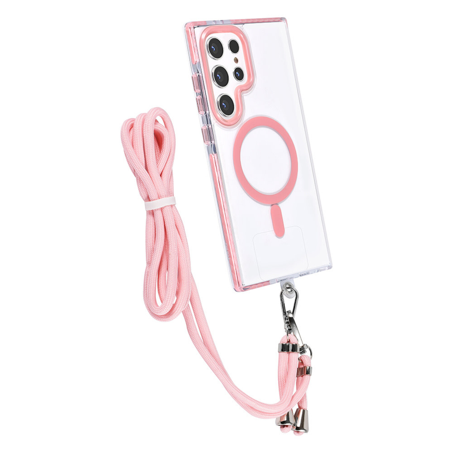 TUNIQ TUNIQ Galaxy S24 Ultra Back-Cover hul - neck cord - magsafe - Rosa