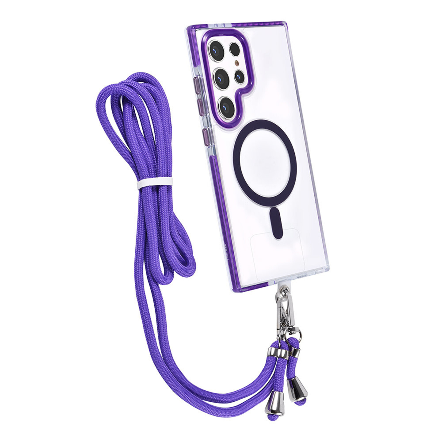 TUNIQ TUNIQ Galaxy S24 Ultra Back-Cover hul - neck cord - magsafe - Lila
