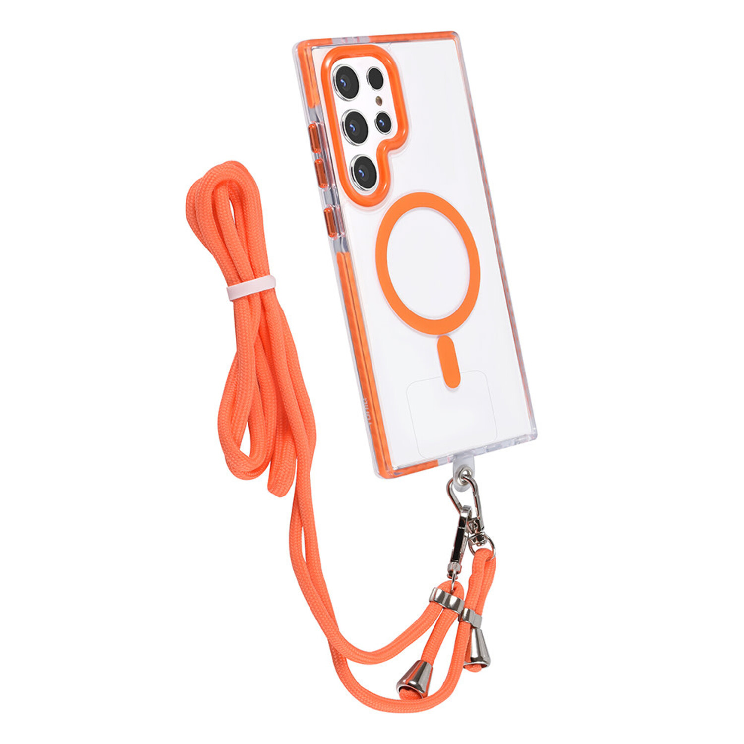 TUNIQ TUNIQ Galaxy S24 Ultra Back-Cover hul - neck cord - magsafe - Orange