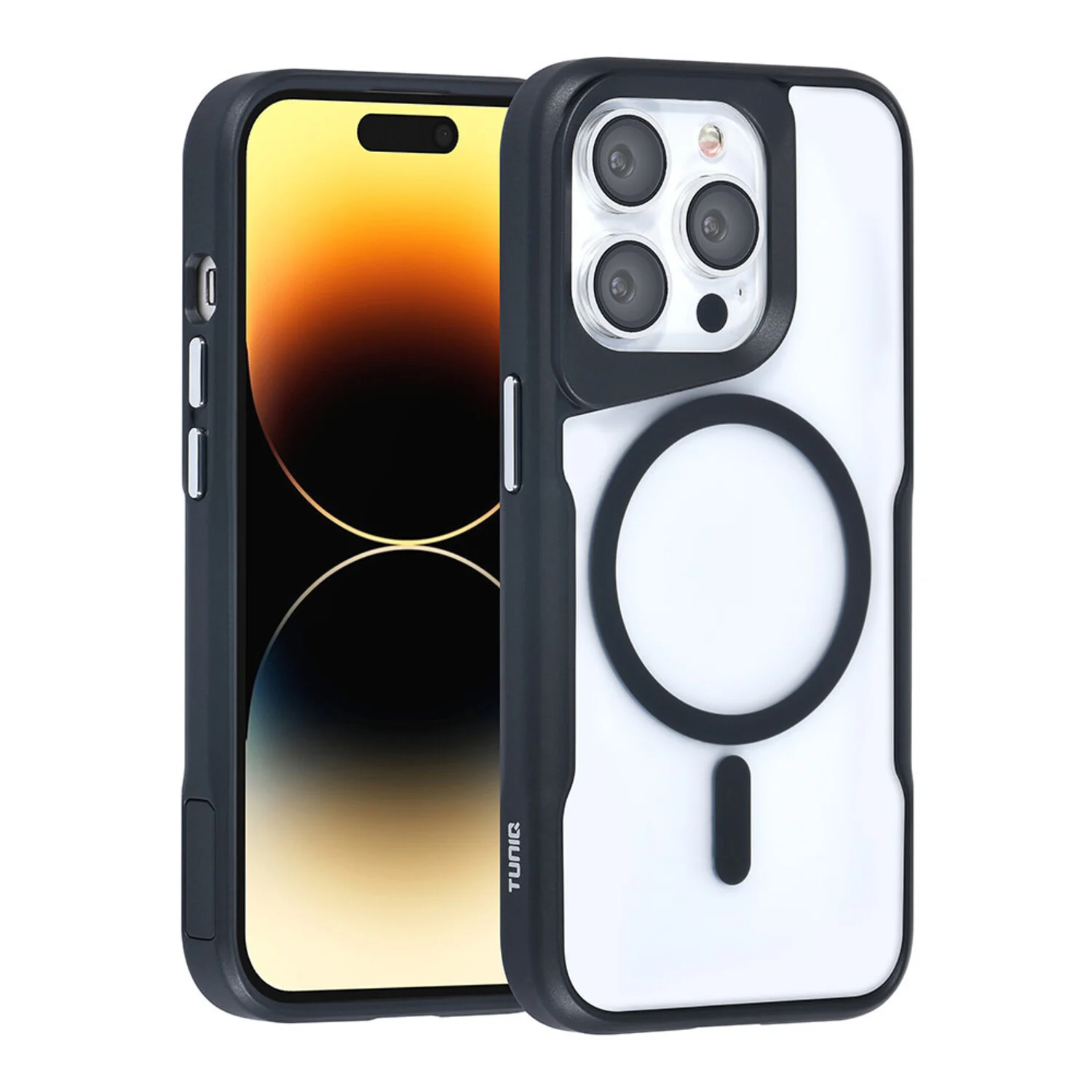 TUNIQ TUNIQ iPhone 14 Pro Back-Cover hul - Magsafe silicone - Schwarz