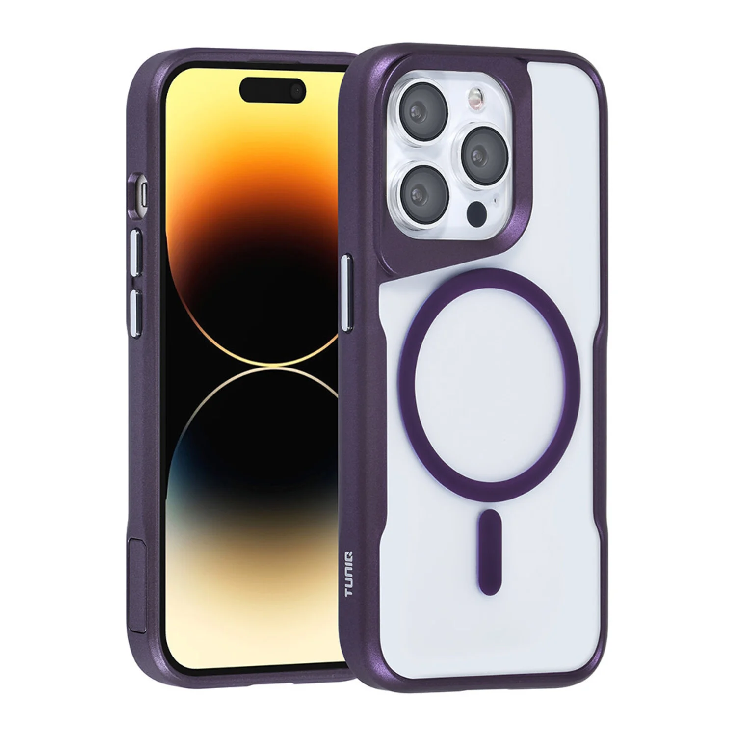 TUNIQ TUNIQ iPhone 14 Pro Back-Cover hul - Magsafe silicone - Lila